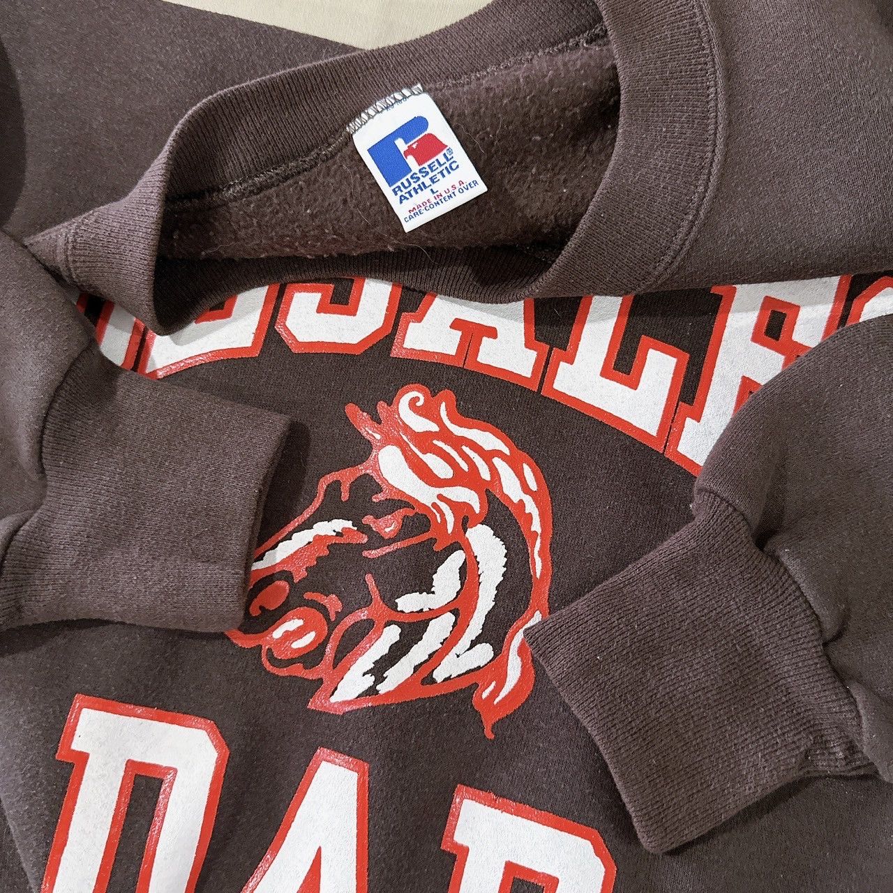 Russell Athletic × Vintage 90s DeSales athletic crewneck sweatshirt/ L Size US L / EU 52-54 / 3 - 8 Thumbnail