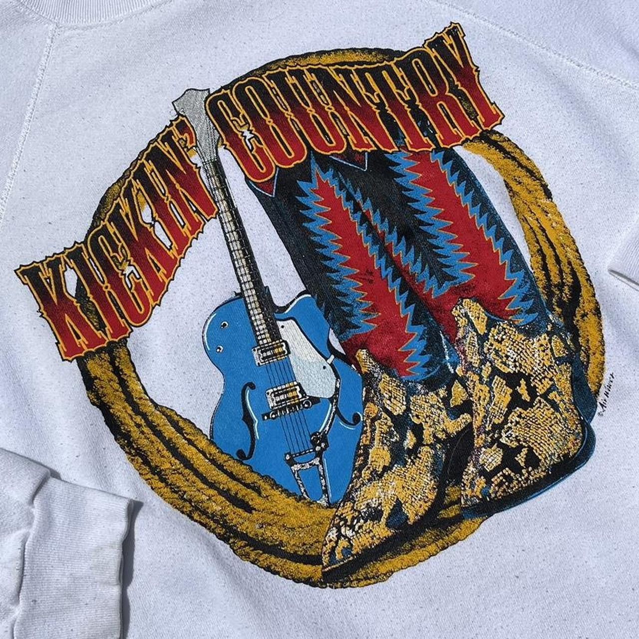 Tultex × Vintage Vintage 90s Tultex Kickin’ Country Boots Western Sweatshirt Size US XL / EU 56 / 4 - 3 Thumbnail