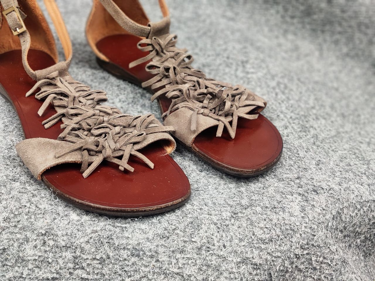 Chip & Pepper Chie Mihara Premium leather sandals without heels Shoes Size US 8.5 / IT 38.5 - 10 Thumbnail