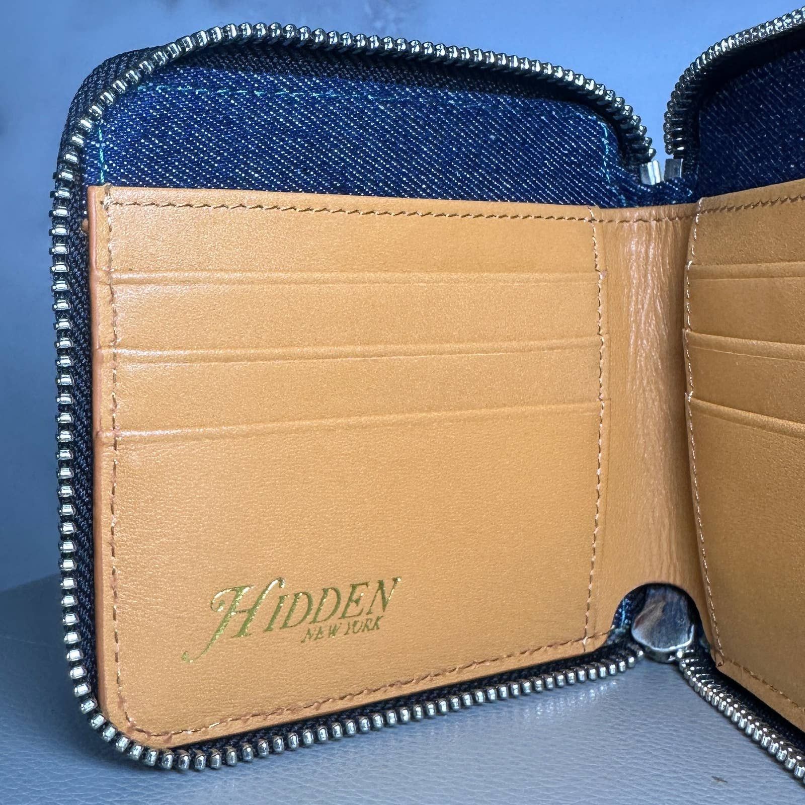 HIDDEN Hidden NY Selvedge Denim Zipper Wallet Size ONE SIZE - 6 Thumbnail