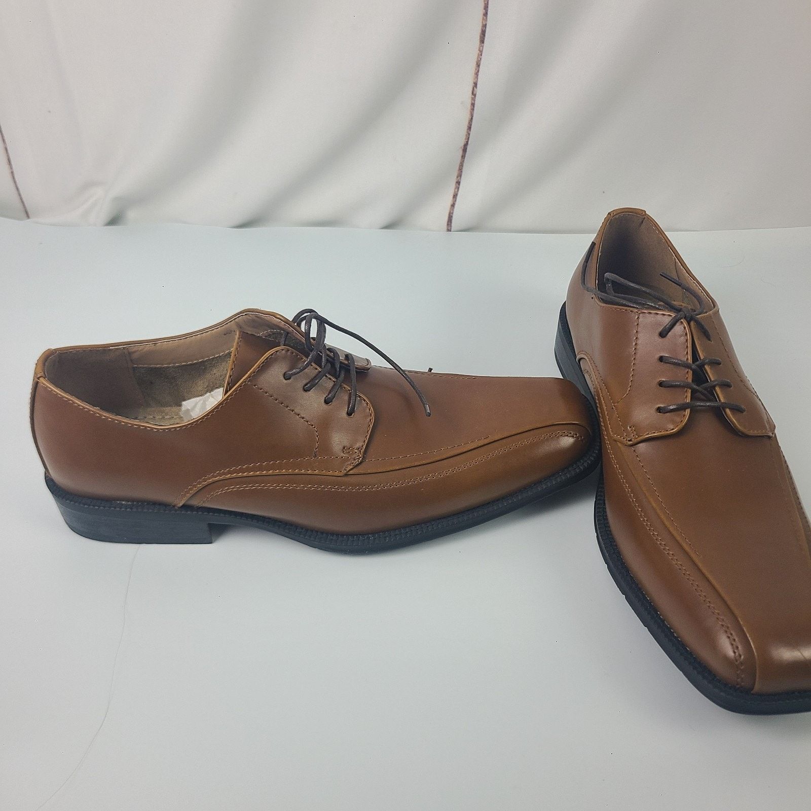 J Ferrar Mens JF J Ferrar Kent Brown Size 11M Oxford Dress Shoes Size US 11 / EU 44 - 10 Thumbnail