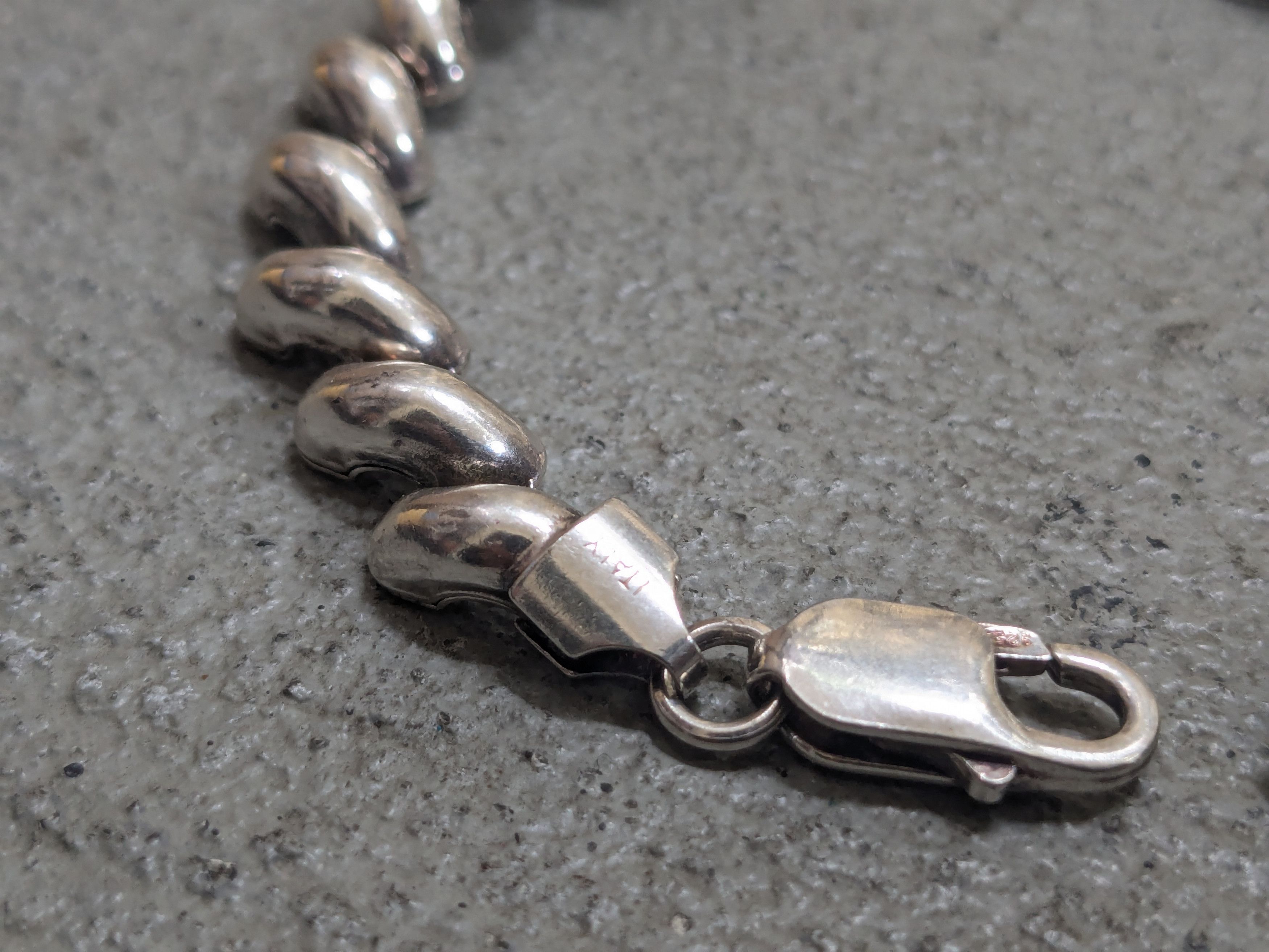 Sterling Silver Vintage Sterling Silver Bracelet San Marco Marcaroni Italy Size ONE SIZE - 8 Thumbnail