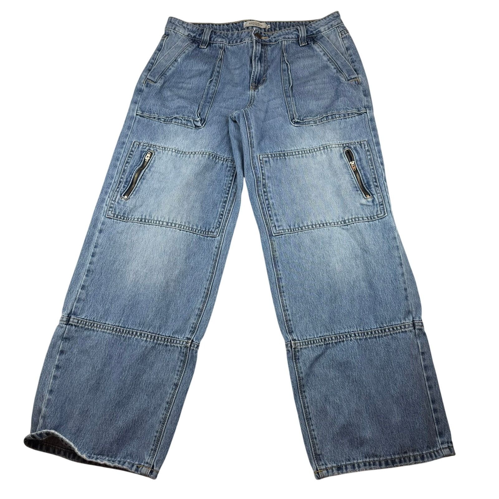 HIDDEN Hidden Los Angeles Wide Leg Cargo Jeans Size 28 Size 28" / US 6 / IT 42 - 1 Thumbnail