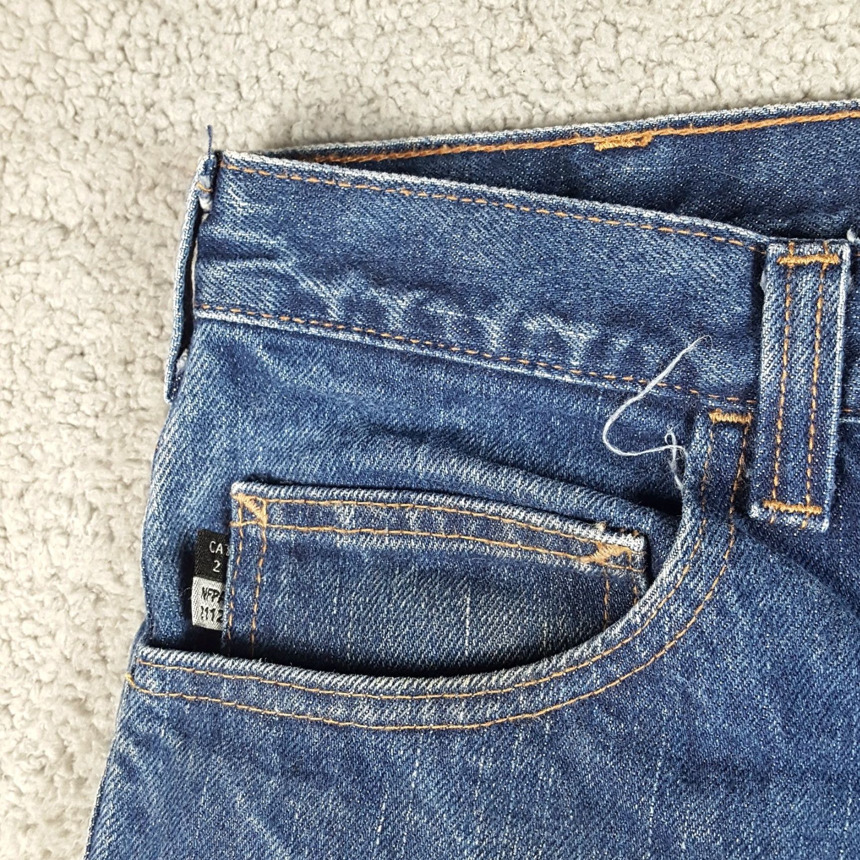 Carhartt VINTAGE Carhartt Jeans Denim Blue 34x30 Flame-Resistant Work Pants Men 90s Retro Workwear Size US 34 / EU 50 - 5 Thumbnail