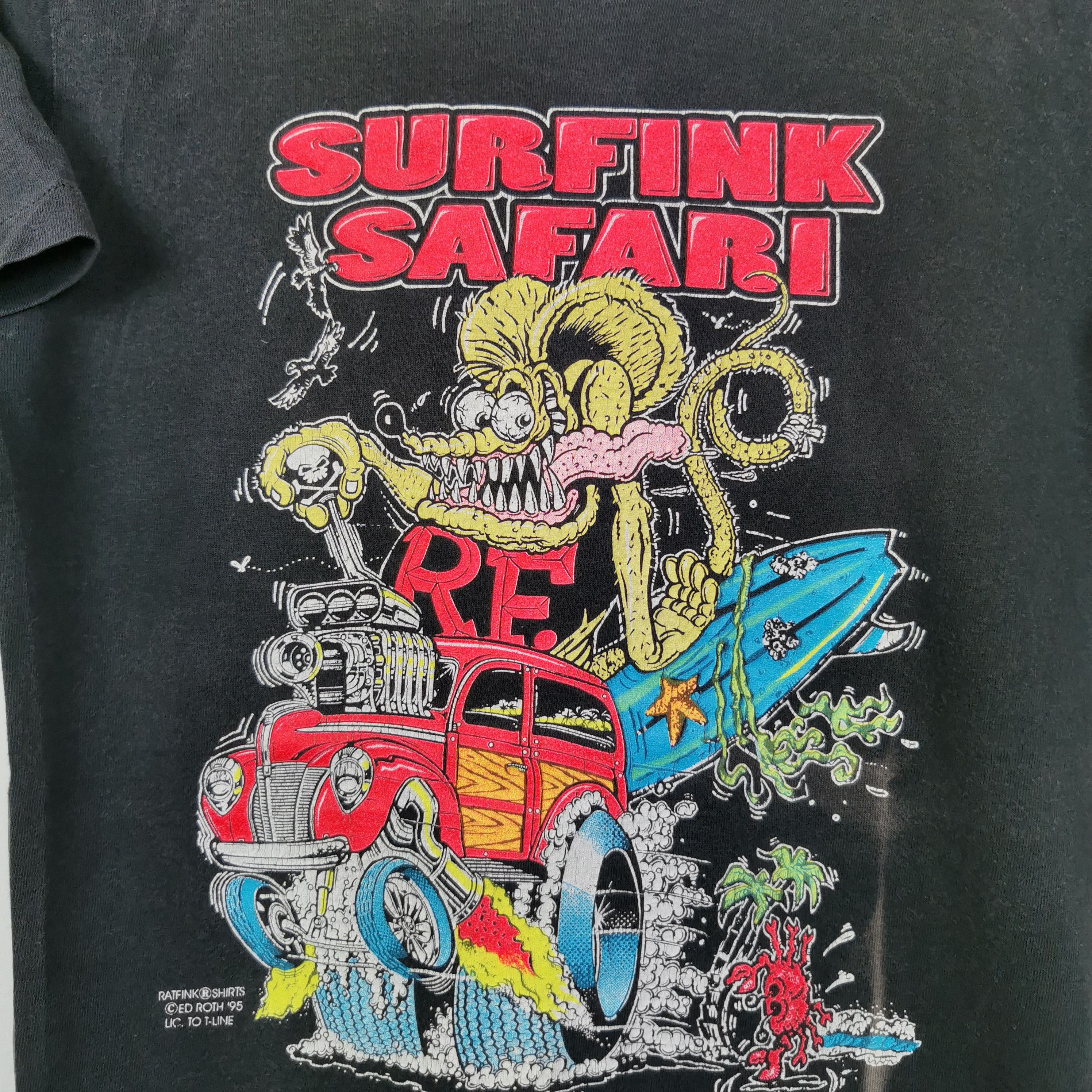 Vintage Vintage RAT FINK Surfink Safari T-Shirt Cartoon Crewneck Tee Size US S / EU 44-46 / 1 - 4 Thumbnail