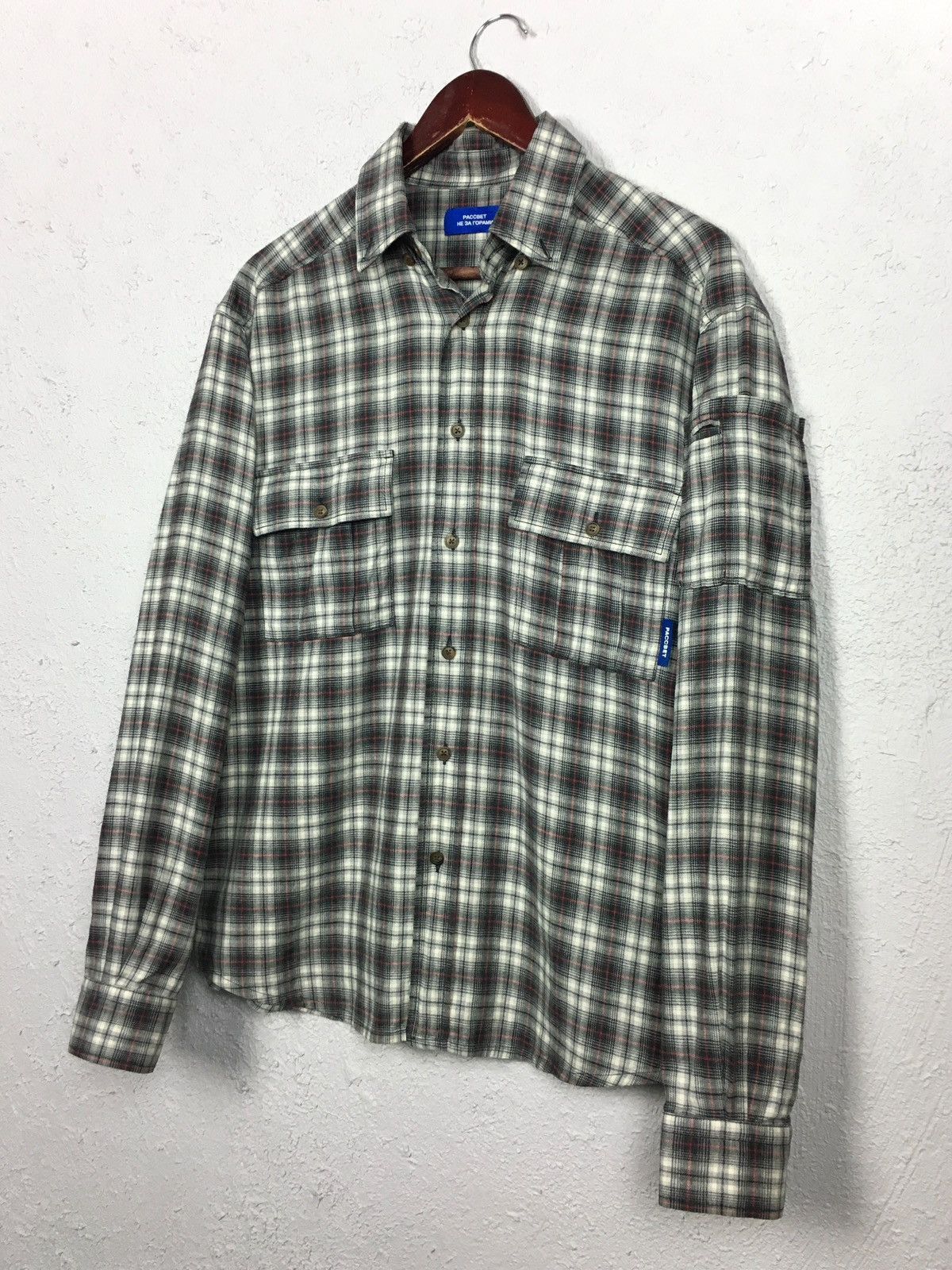 Gosha Rubchinskiy shirt PACCBET Flannel Plaid Double Pocket Rassvet button up Size US M / EU 48-50 / 2 - 5 Thumbnail
