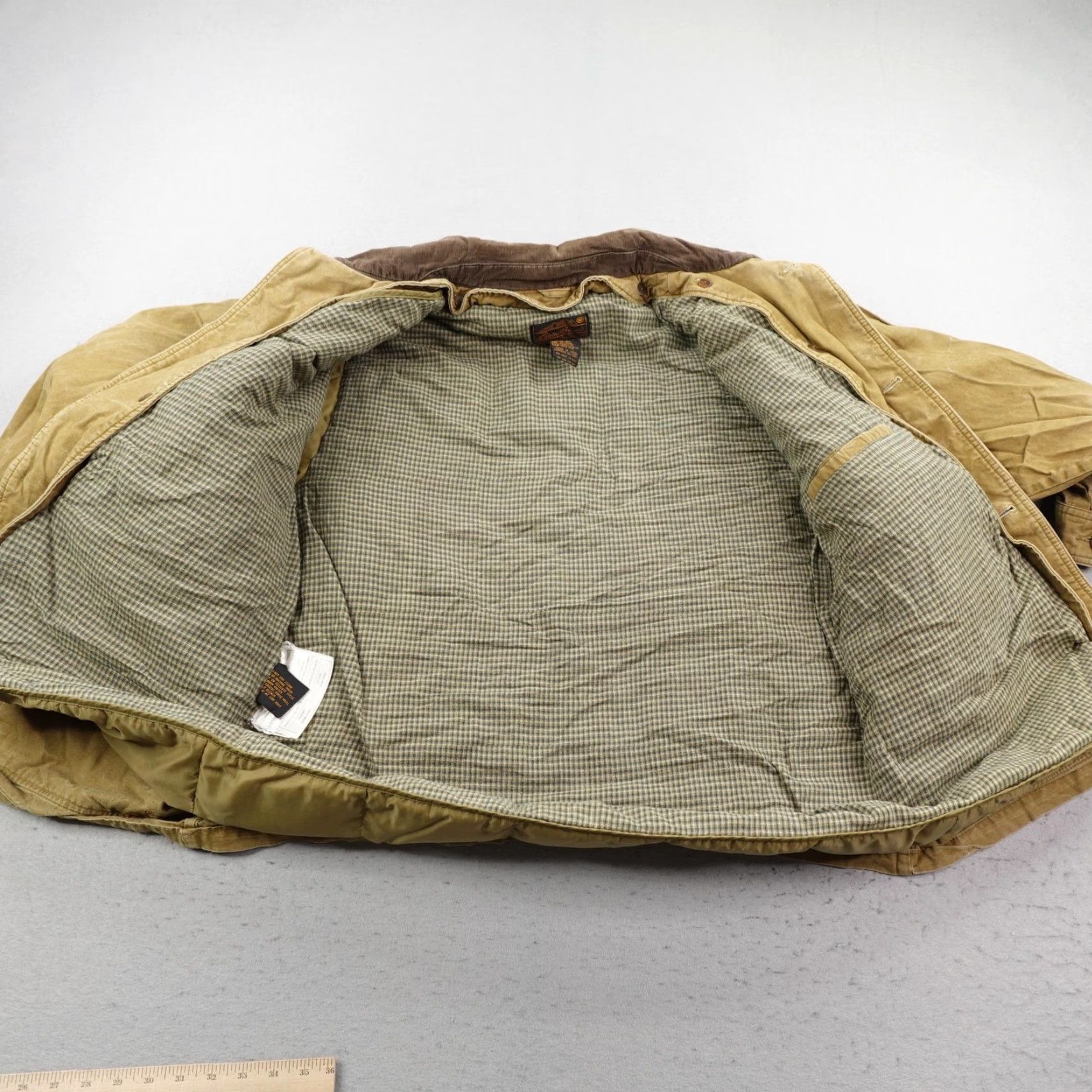 Eddie Bauer VINTAGE Eddie Bauer Coat XL Canvas Barn Insulated Down Liner Removable Lining Cotton Beig e Overcoat Men Size US XL / EU 56 / 4 - 7 Thumbnail