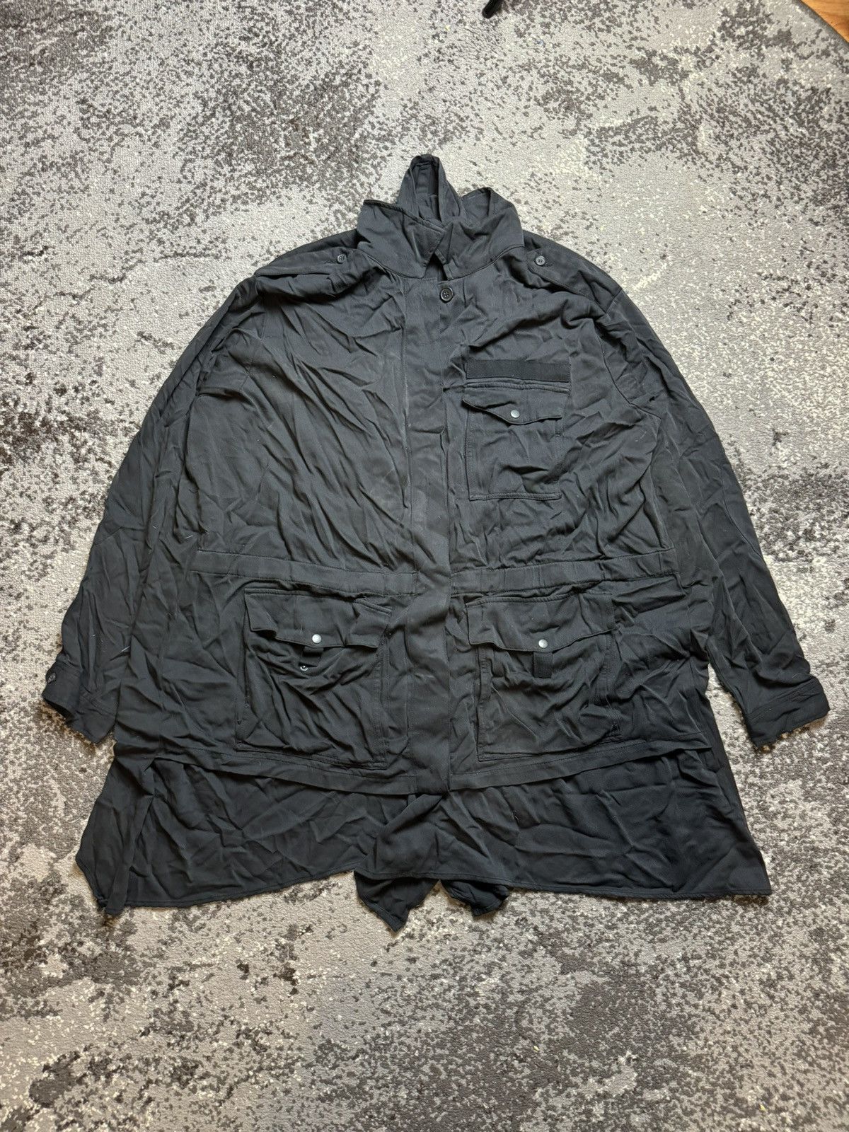 Pre-owned Avant Garde X If Six Was Nine Vintage Y2k Baggy Asymmetrical Pocket Owens Style Mantle In Black