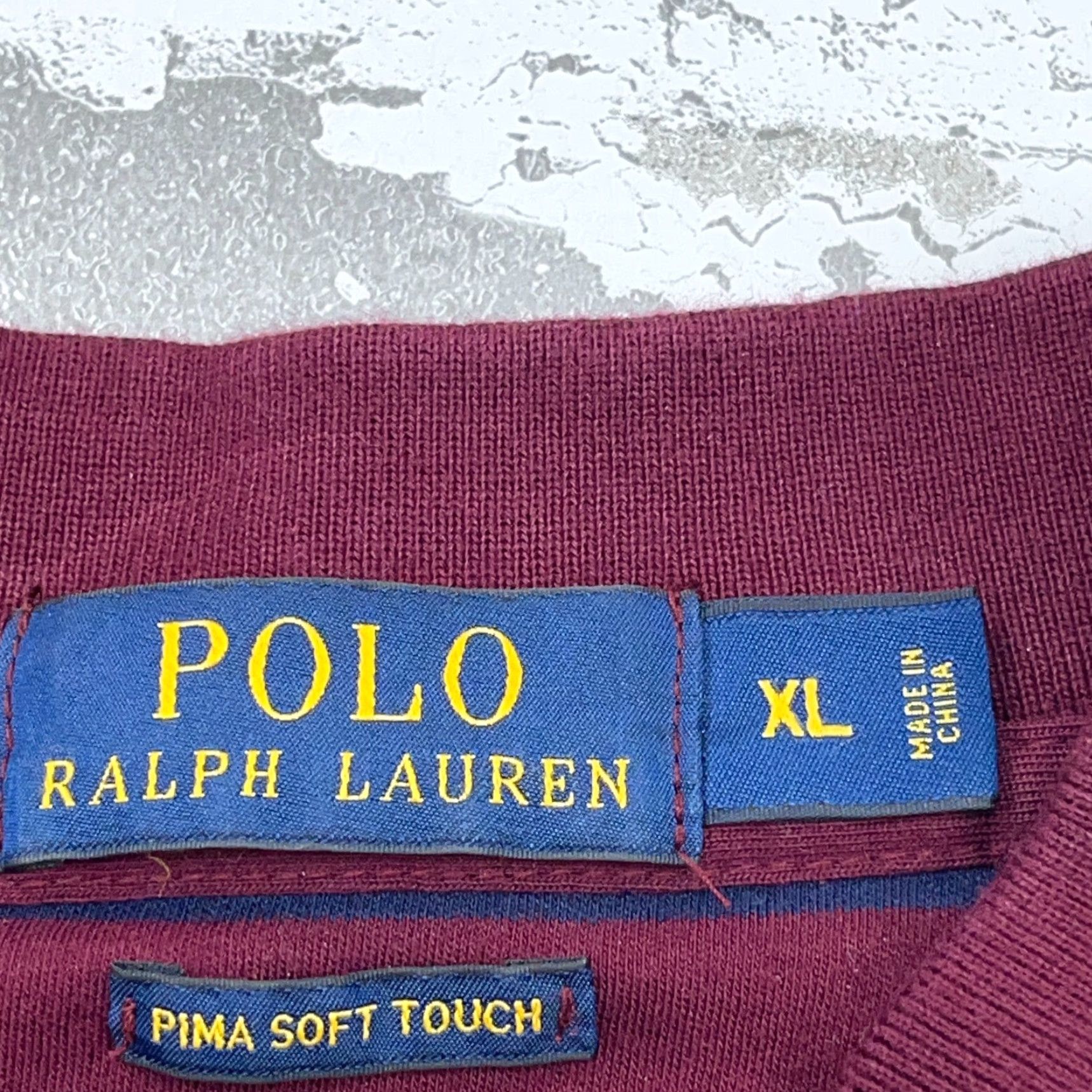 Polo Ralph Lauren Ralph Lauren Polo Shirt Men XL Maroon Blue Flesh Pony Flesh Pony Fine Soft Touch Size US XL / EU 56 / 4 - 4 Thumbnail