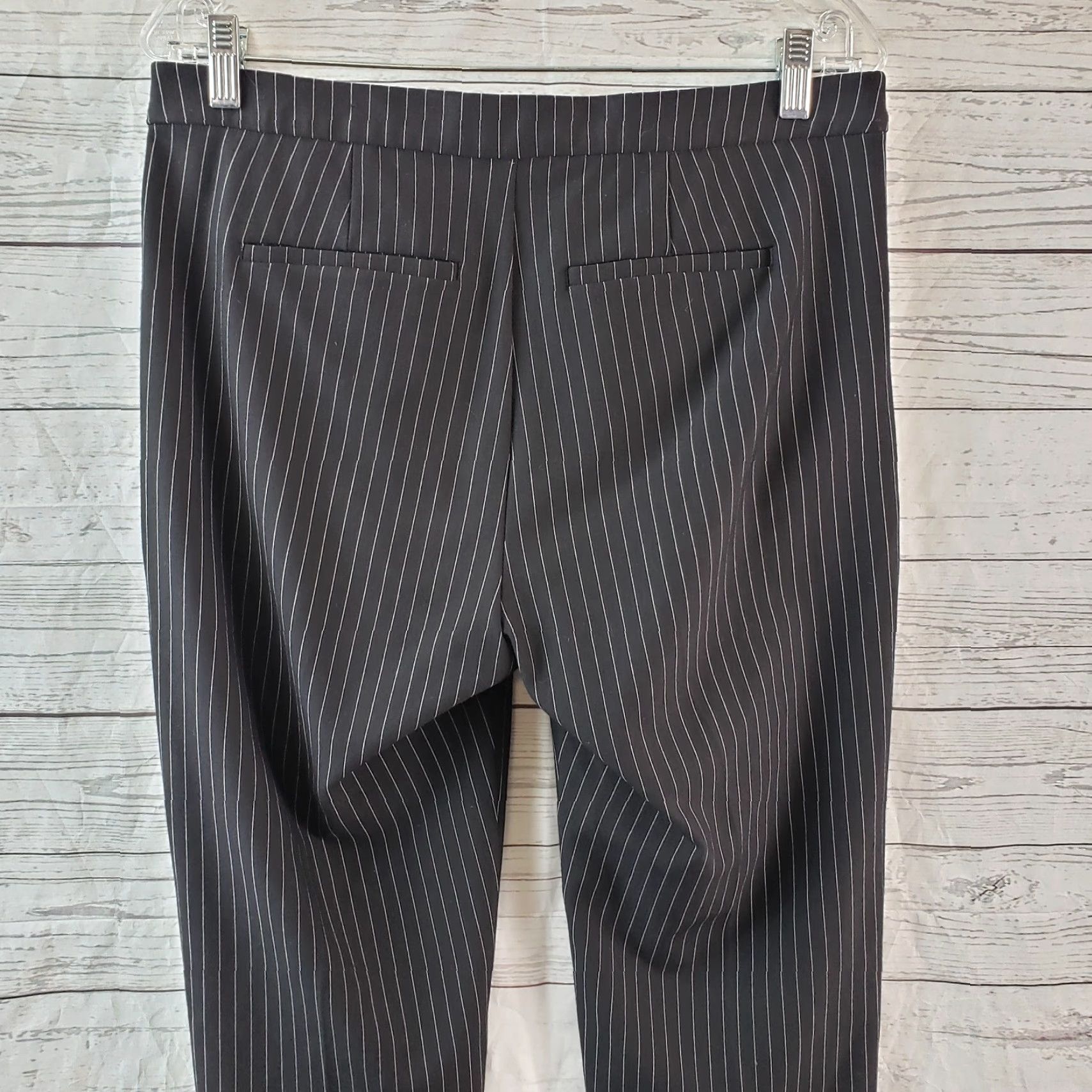 Vintage Liverpool Womens Ponte Knit Pull On Pants Sz 10 Black Striped Skinny Jeans Styled Pants Women's Liverpool Jeans Winte? Size 32" / US 10 / IT 46 - 4 Thumbnail