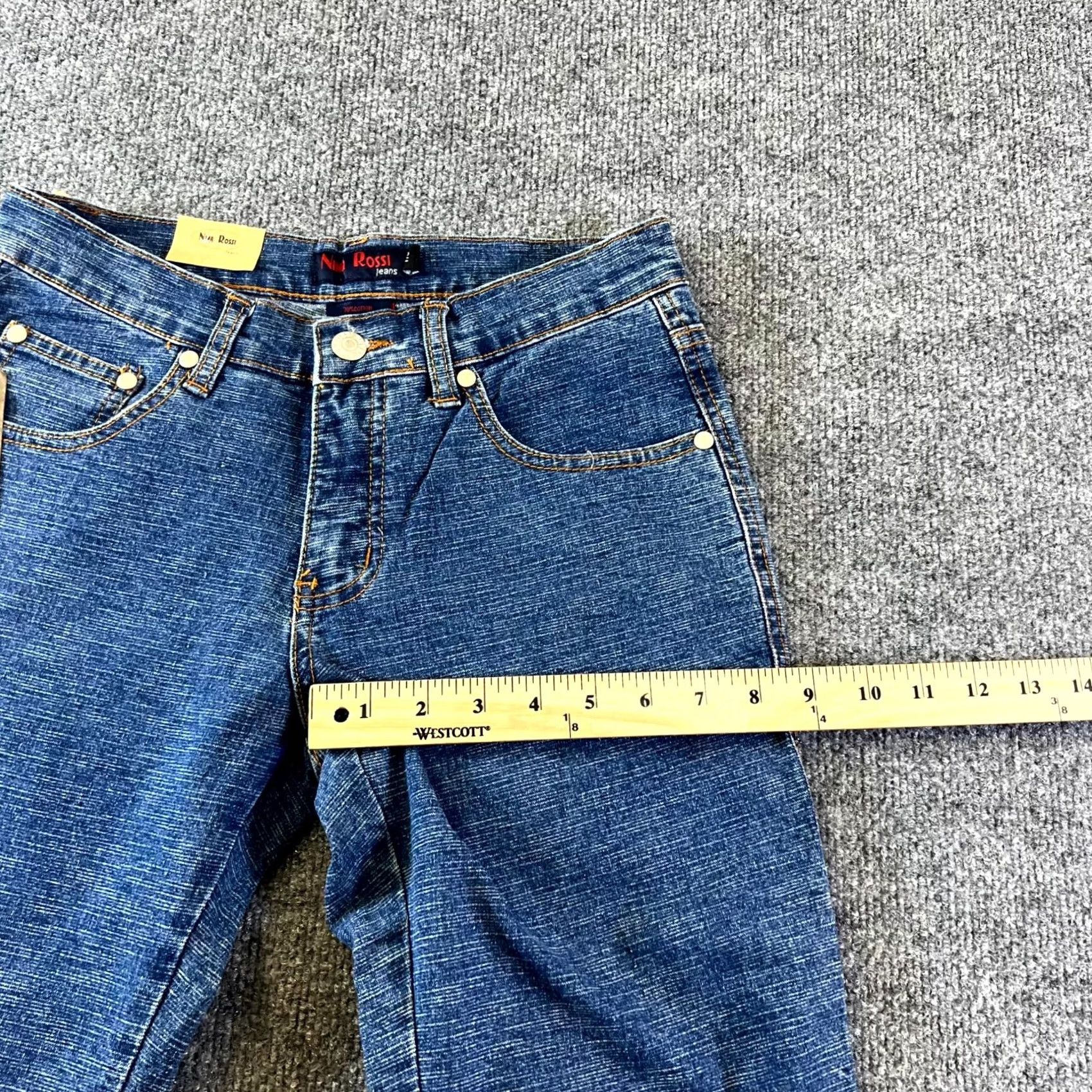 Vintage Nina Rossi Bootcut Capri Jeans Women 8 Blue Cotton Denim Travel Workwear Stretch Capri Jeans Women 8 Blue Cotton Denim Travel Workwear Stretch Size 30" / US 8 / IT 44 - 4 Thumbnail