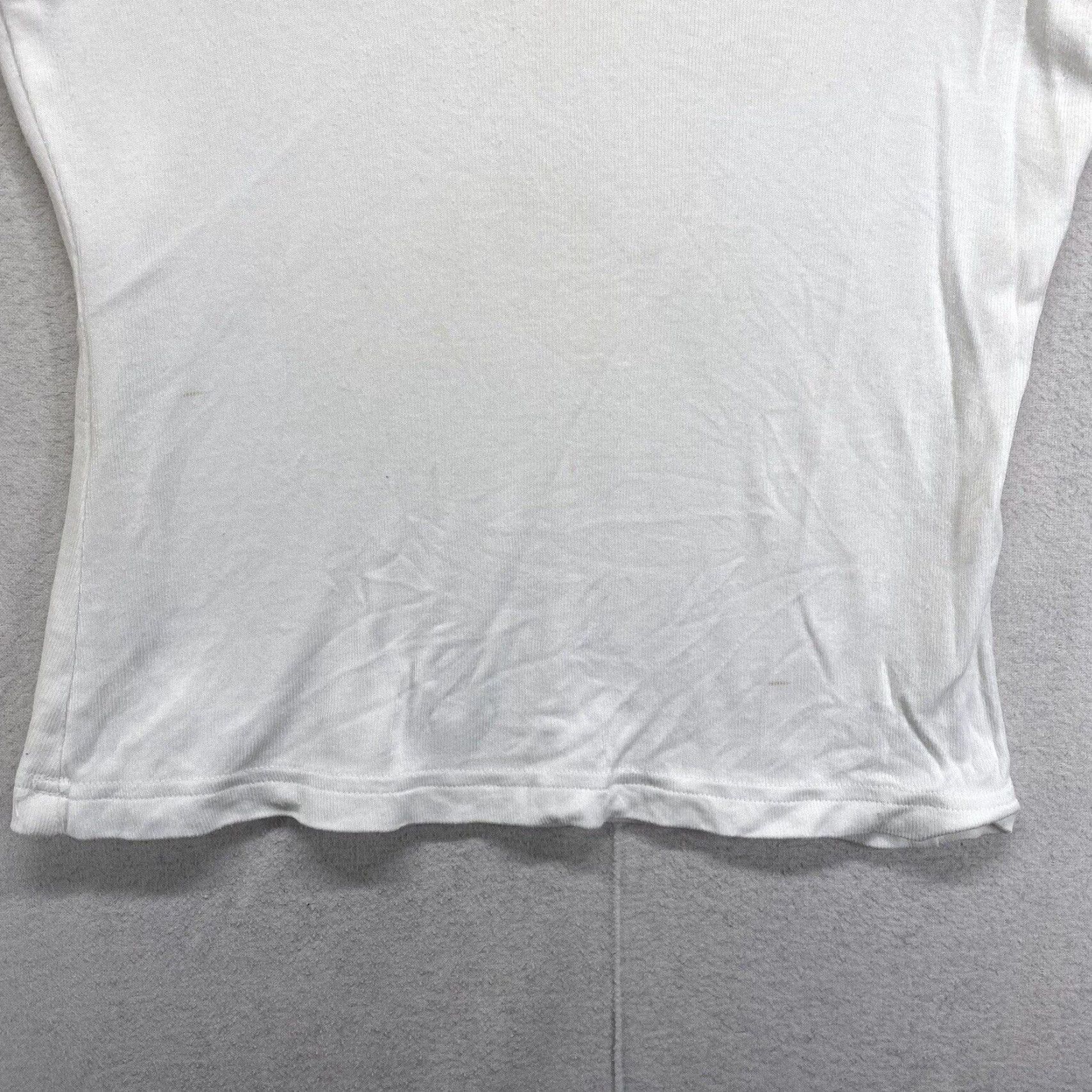Vintage VINTAGE Clio White Blouse Petite Short Sleeve Round Neck USA 80s 90s Casual Woman Size M / US 6-8 / IT 42-44 - 4 Thumbnail