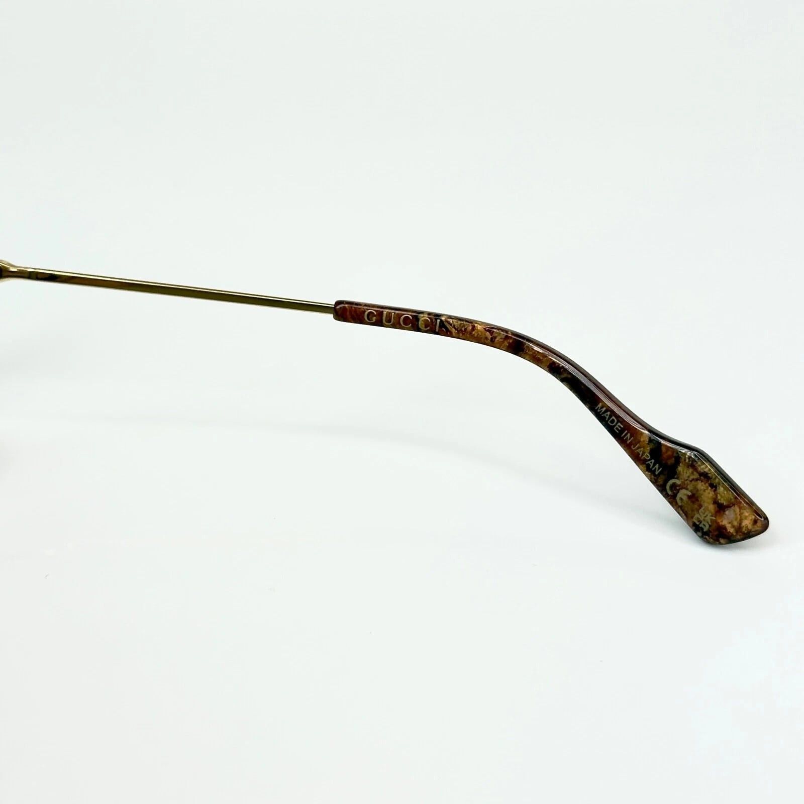 Gucci GUCCI GG1222O 1222 Gold Brown Web Eyeglass Optical Frame 003 Size ONE SIZE - 3 Thumbnail