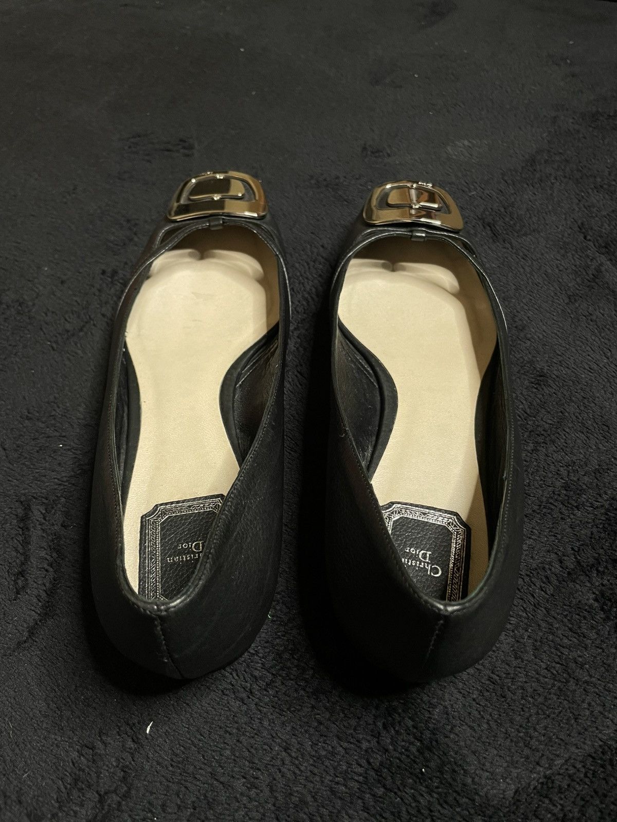 Dior Vintage Archive Leather Flats „Christian Dior“ Woman‘s 40,5 Size US 10.5 / IT 40.5 - 10 Thumbnail
