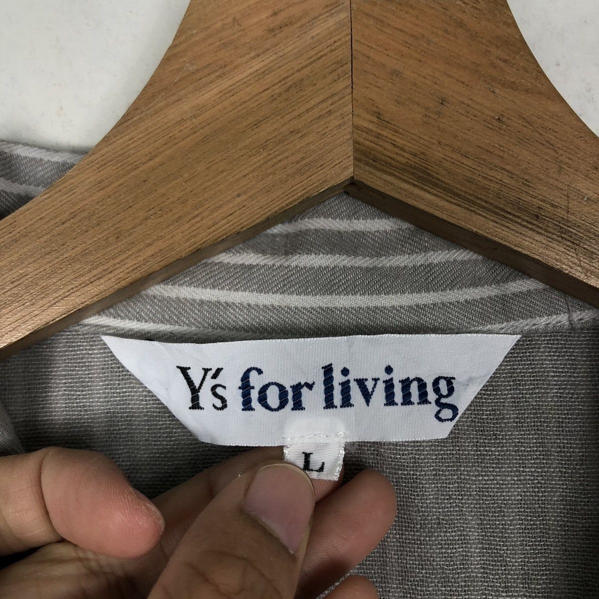 Yohji Yamamoto 🔥80’s Vintage Y’s For Living Long Jacket Striped Pin Japan Size US L / EU 52-54 / 3 - 14 Thumbnail
