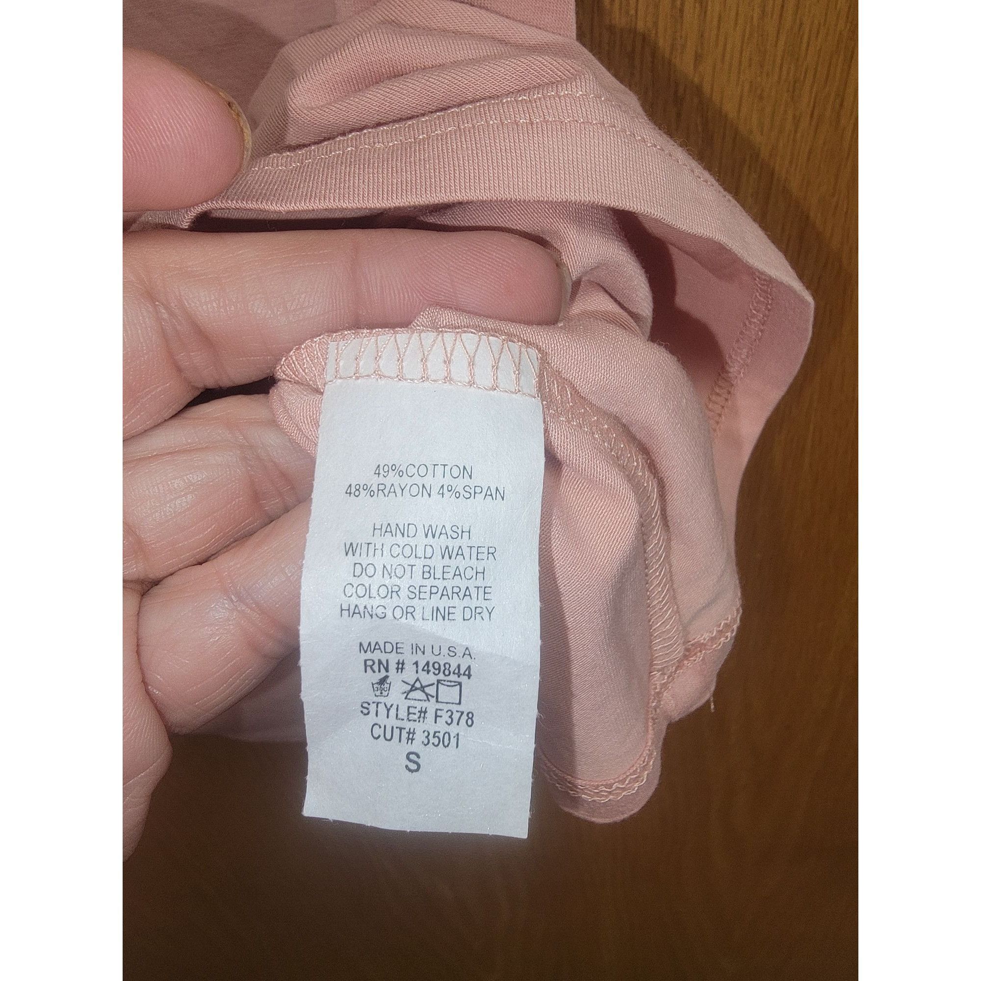 Other Zutter Womens Short Sleeve Basic T-Shirt Comfy Fit Soft Pink Size L / US 10 / IT 46 - 3 Thumbnail