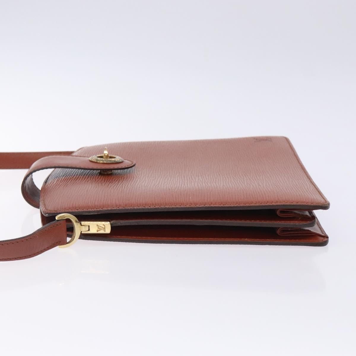 Louis Vuitton LOUIS VUITTON Epi Capuchin Shoulder Bag Brown M52343 Size ONE SIZE - 4 Thumbnail