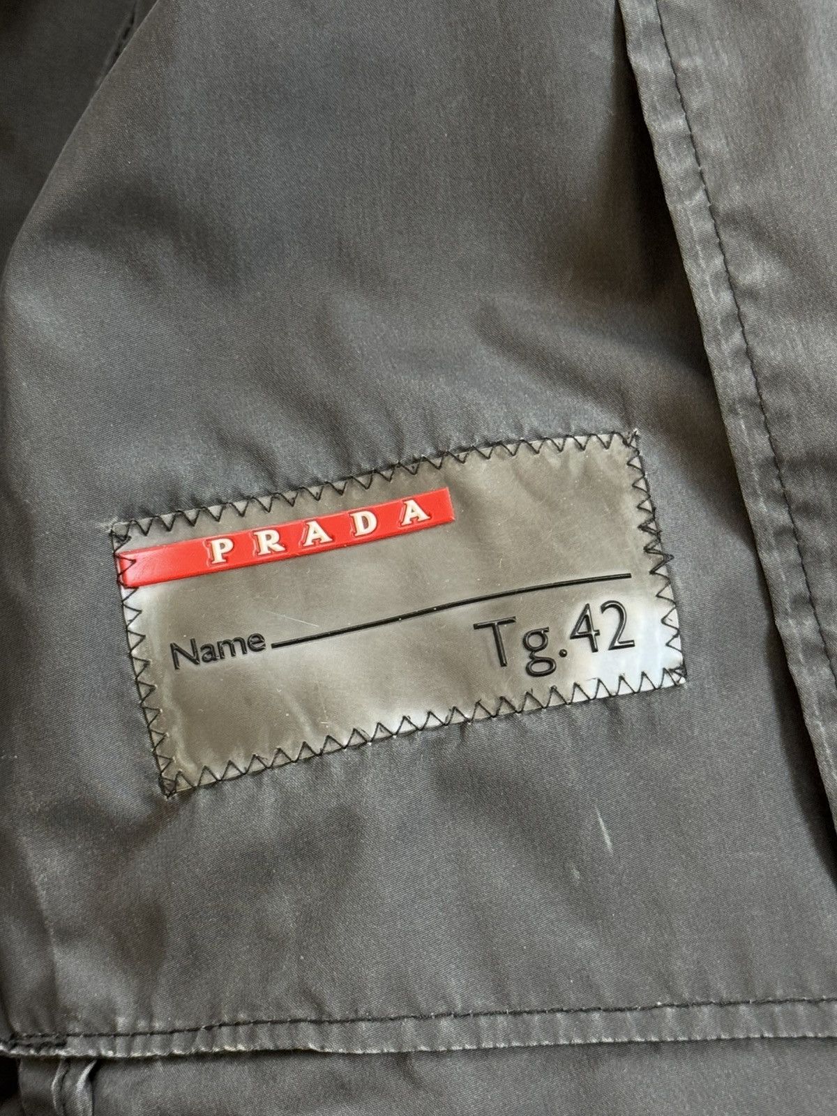 Designer × Prada × Vintage Prada 42size Wmns graphite trench coat jacket + belt vintage Size M / US 6-8 / IT 42-44 - 11 Thumbnail