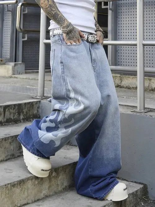 Japanese Brand × Vintage DRIP BAGGY vintage Y2K denim jeans pants Size US 33 - 3 Thumbnail