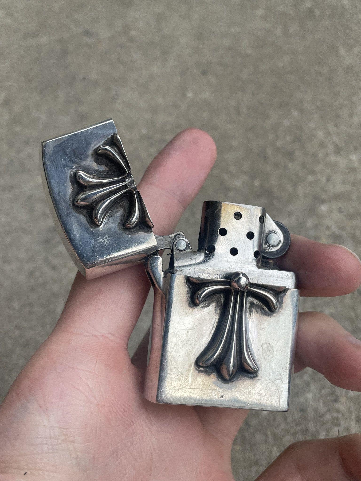Chrome Hearts Chrome Hearts Cross Zippo Lighter Size ONE SIZE - 3 Thumbnail