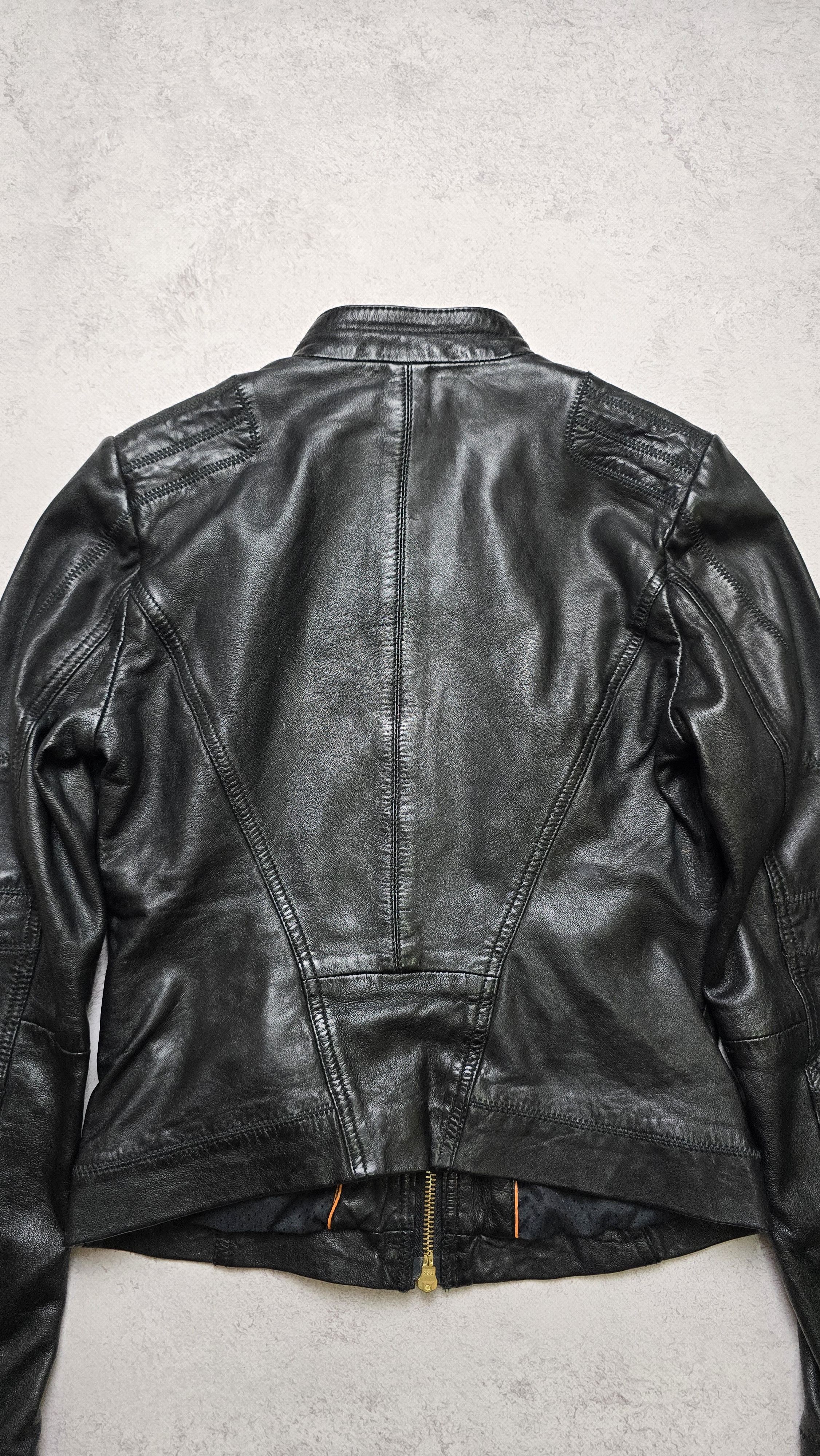 Hugo Boss Hugo Boss Orange Jonassa Black Leather Biker Jacket Size XS / US 0-2 / IT 36-38 - 6 Thumbnail