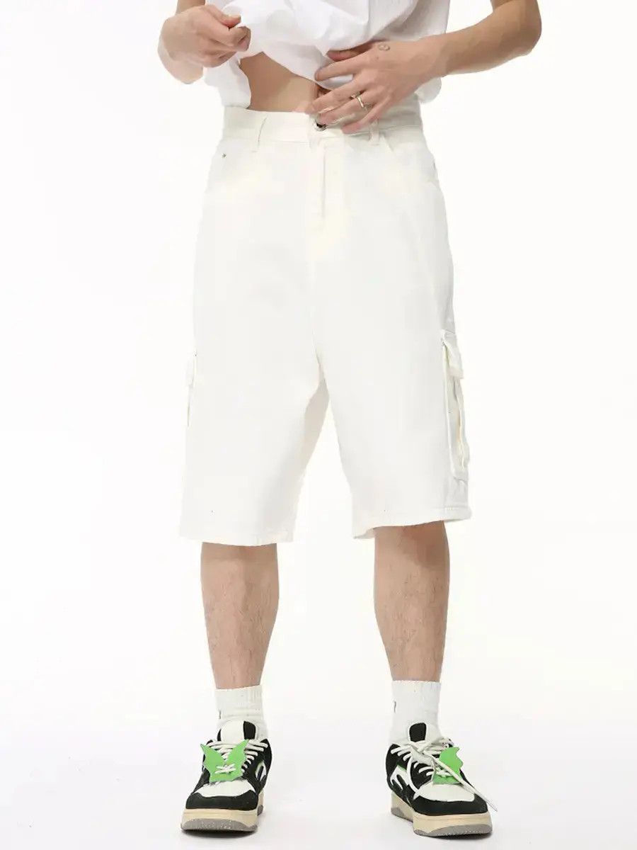 Japanese Brand Retro loose casual pocket denim shorts Size US 32 / EU 48 - 1 Thumbnail