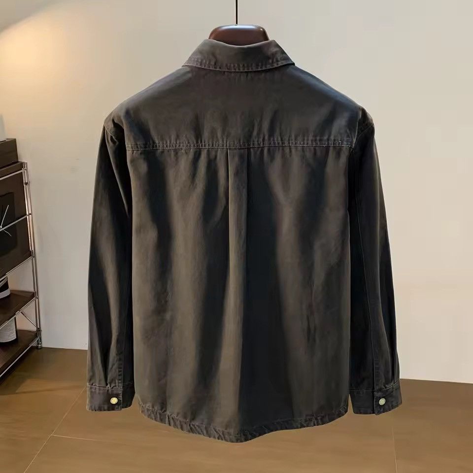 Vintage Washed Vintage Retro Streetwear Long Sleeve Shirt Jacket Size US M / EU 48-50 / 2 - 2 Thumbnail