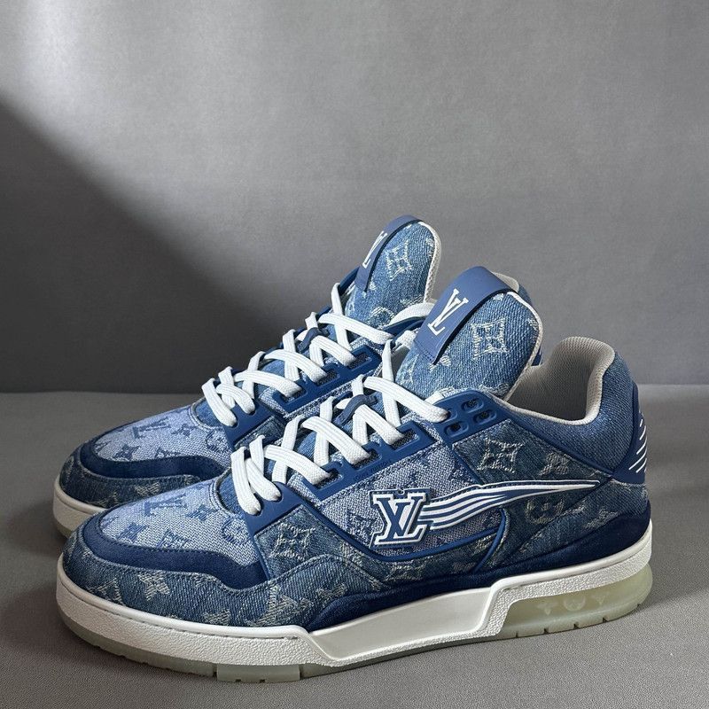Louis Vuitton Louis Vuitton Vintage Denim Trainer Sneakers for Men -2508 Size US 8 / EU 41 - 1 Thumbnail