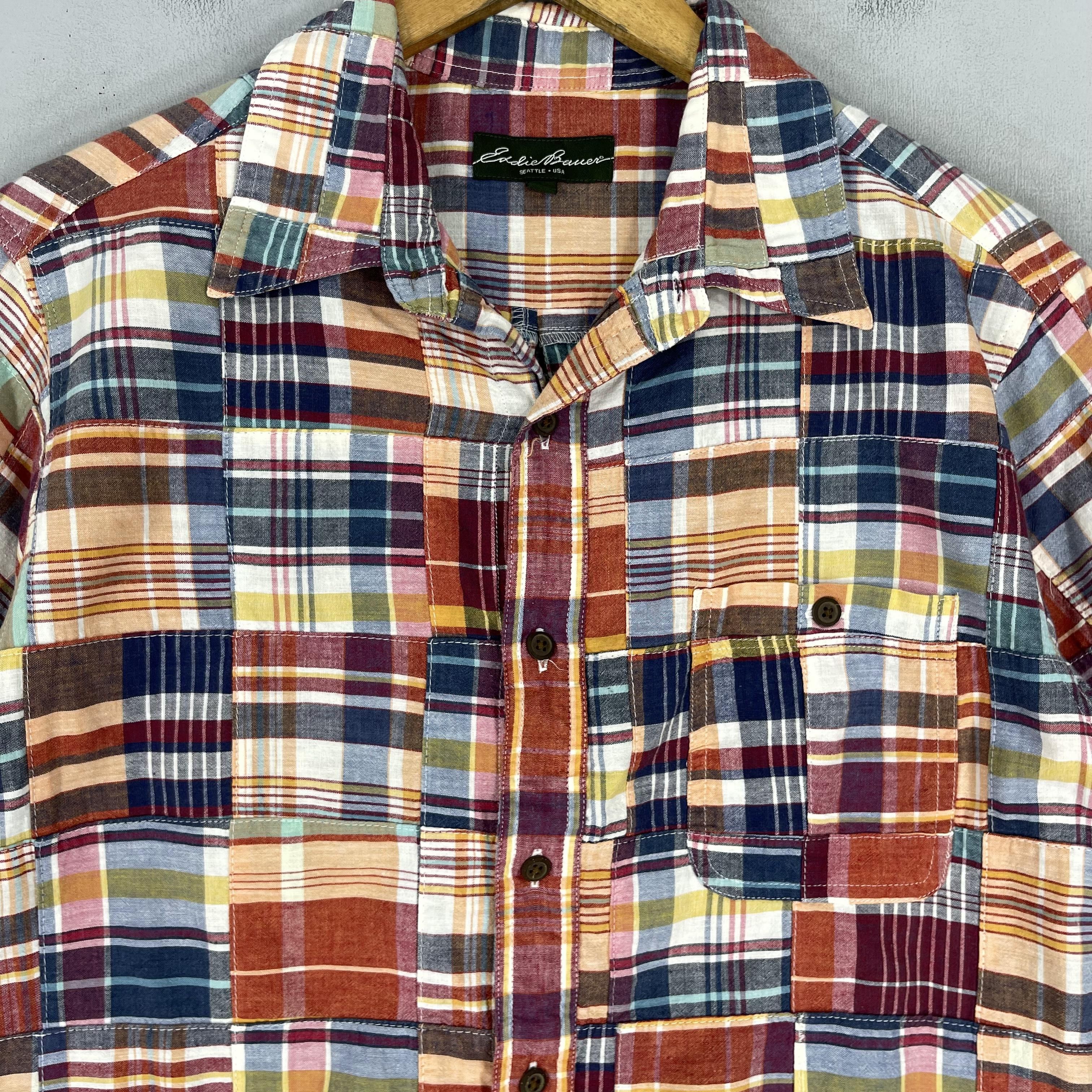 Eddie Bauer EDDIE BAUER Checkered Tartan Multicolor Patchwork Shirt Size US S / EU 44-46 / 1 - 2 Thumbnail