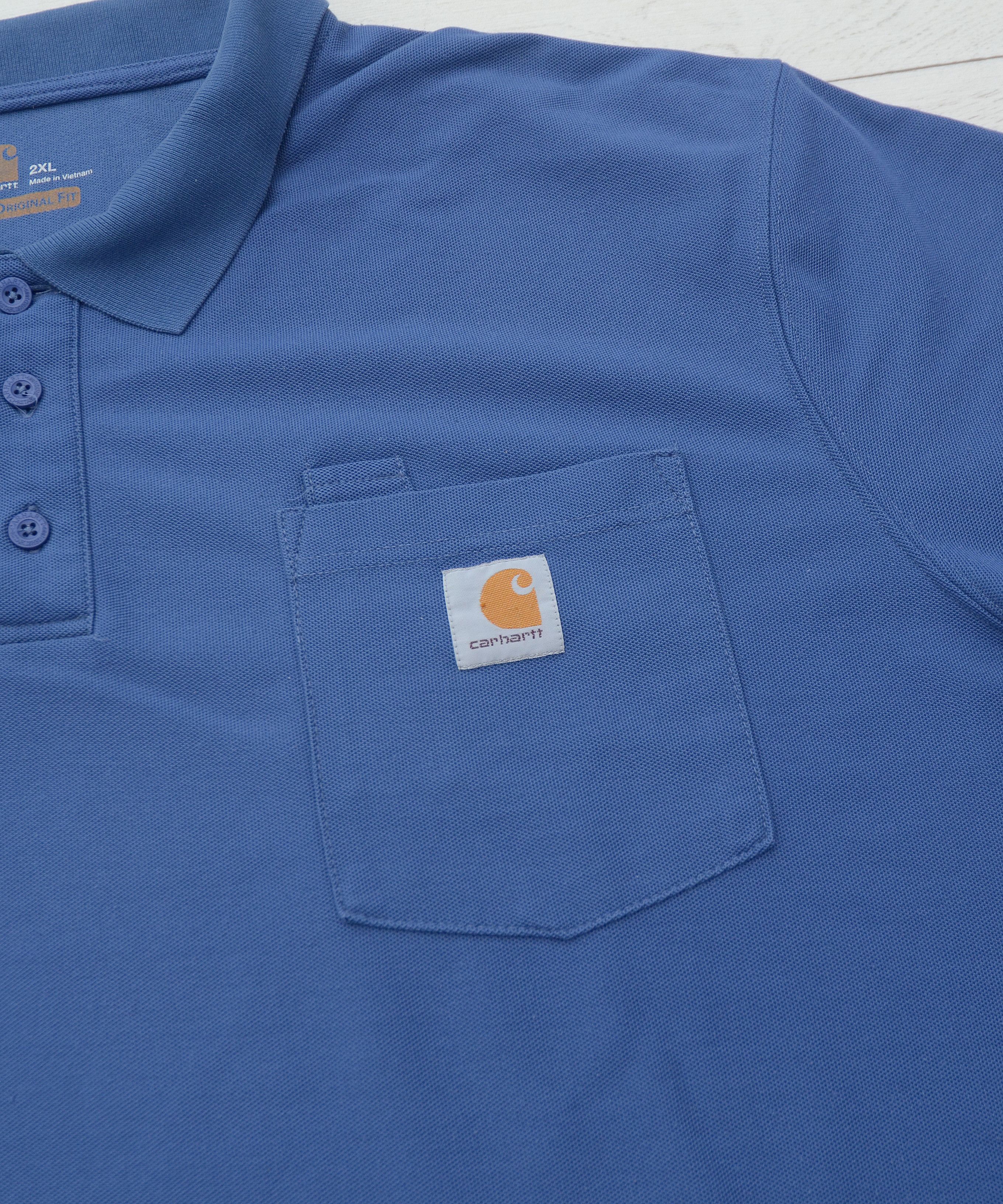 Carhartt × Vintage Vintage Carhartt Polo Shirt Work Pocket Logo Streetwear Y2K Size US XXL / EU 58 / 5 - 7 Thumbnail