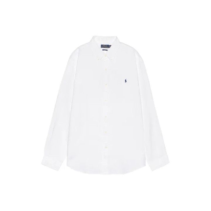 Polo Ralph Lauren Polo Ralph Lauren SS23 Logo Embroidered Linen Shirt Size US L / EU 52-54 / 3 - 1 Thumbnail