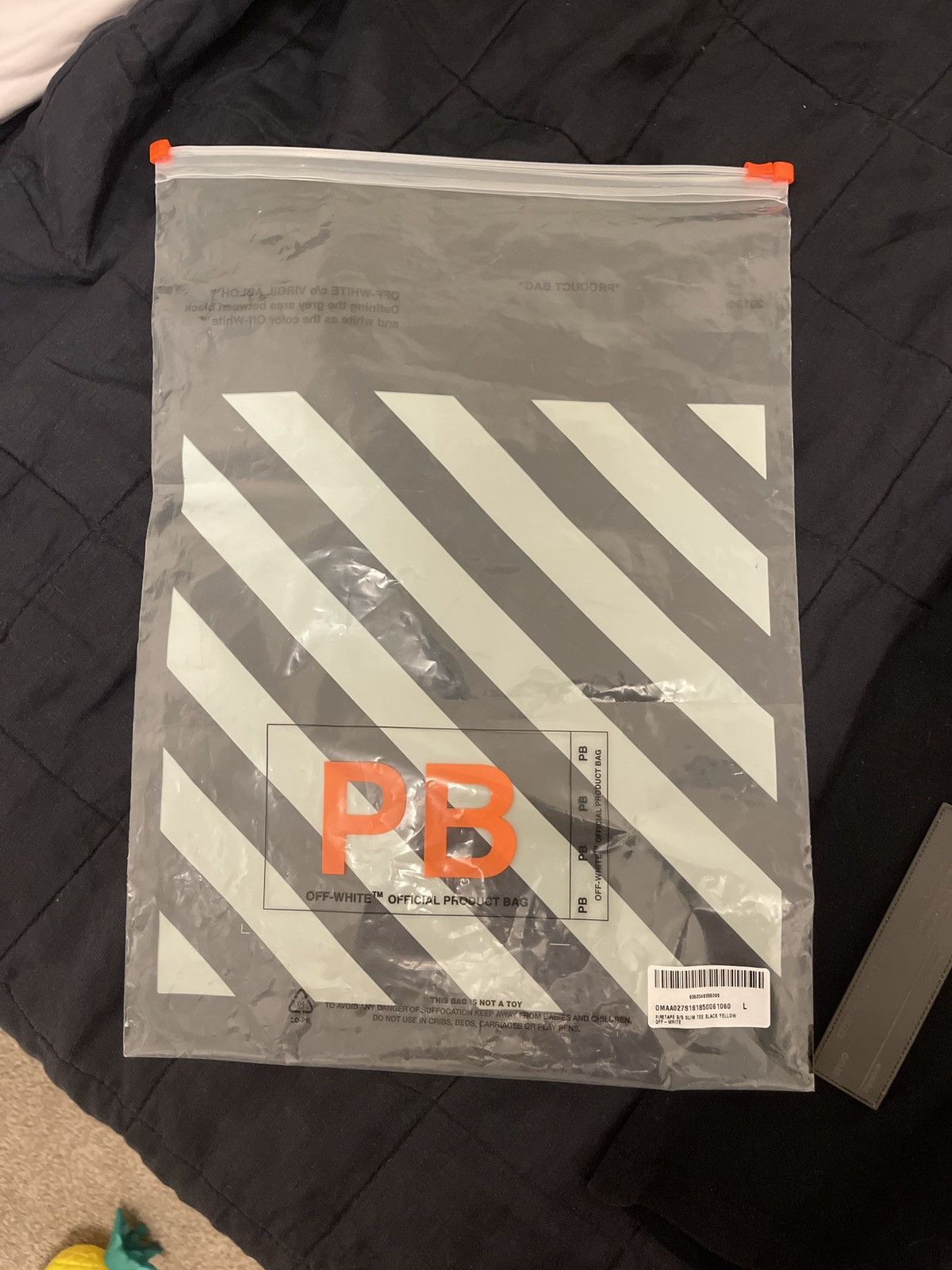 Off-White FIRETAPE S/S SLIM TEE BLACK YELLOW OFF-WHITE Size US S / EU 44-46 / 1 - 2 Thumbnail