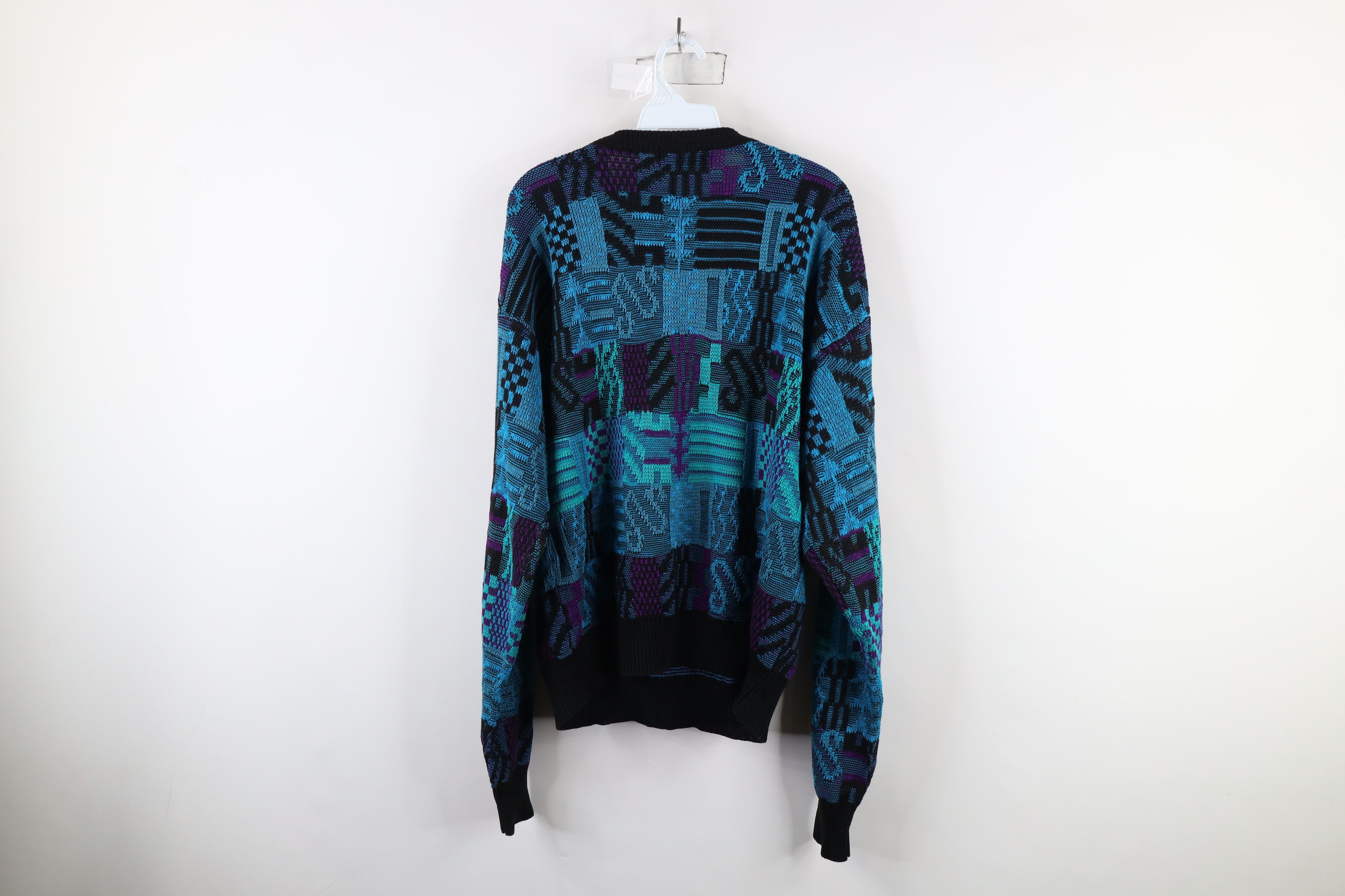 Vintage Vintage 90s Coogi Style Geometric Knit Crewneck Sweater Size XL / US 12-14 / IT 48-50 - 7 Thumbnail