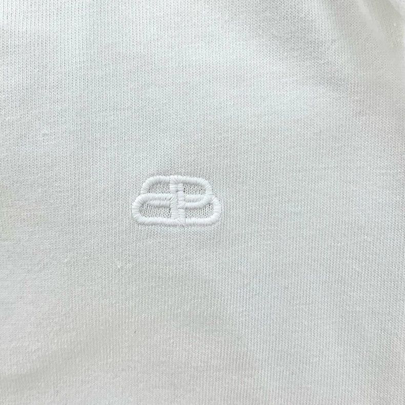 Balenciaga Balenciaga White logo embroidered crew neck cotton short s Size US M / EU 48-50 / 2 - 5 Thumbnail