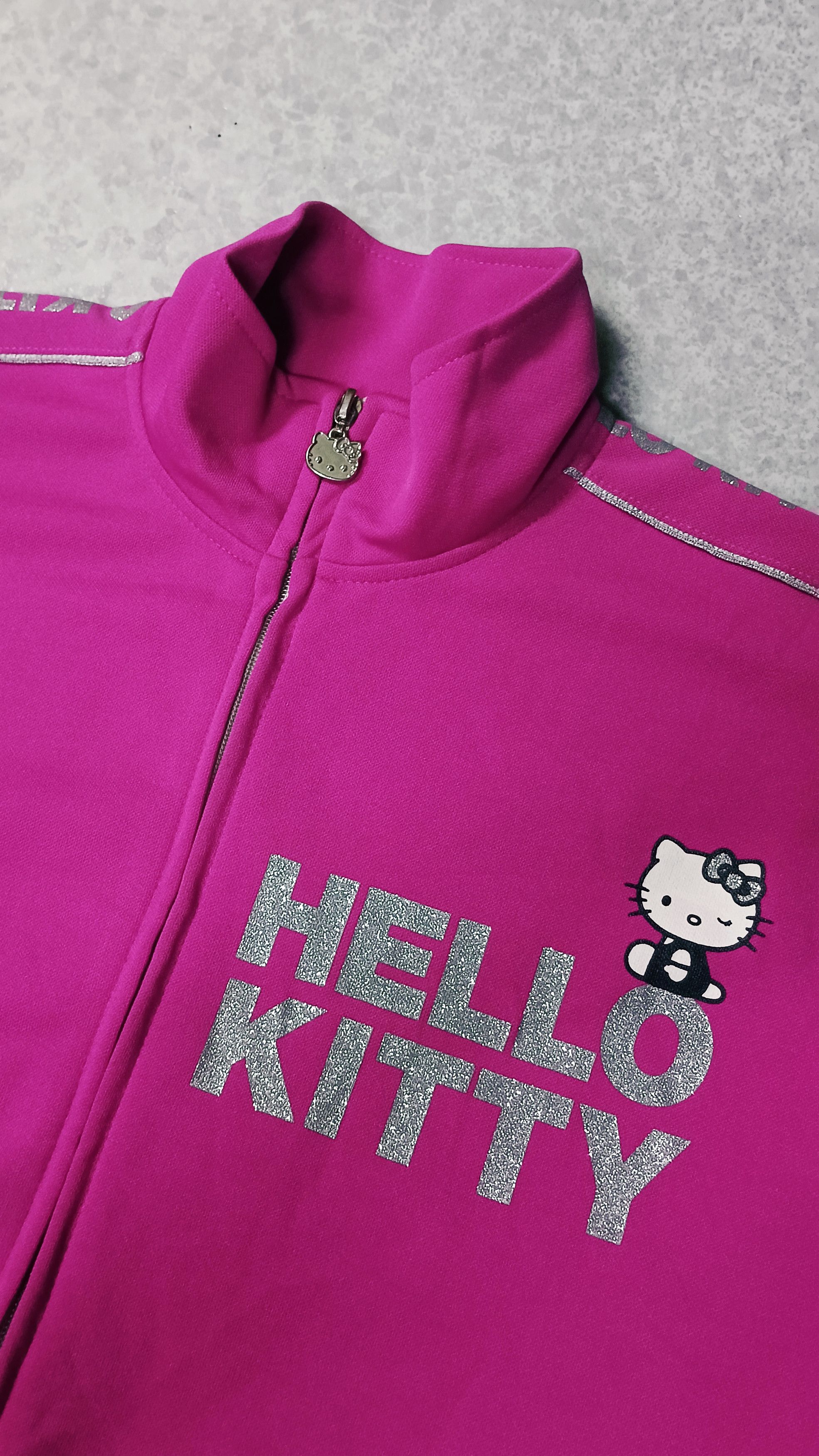 Anime × Japanese Brand Vintage Hello Kitty Pink Track Top Sweater Size M / US 6-8 / IT 42-44 - 3 Thumbnail
