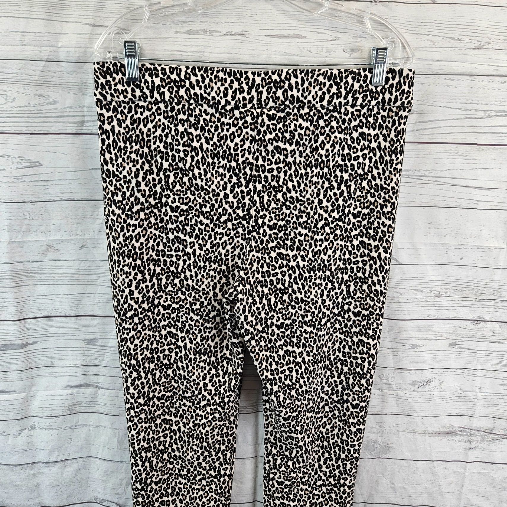 Vintage Chicos Travelers Womens Pants Sz 10 Black Brown Animal Print Pull On Mid Rise Shirt? Size 32" / US 10 / IT 46 - 4 Thumbnail