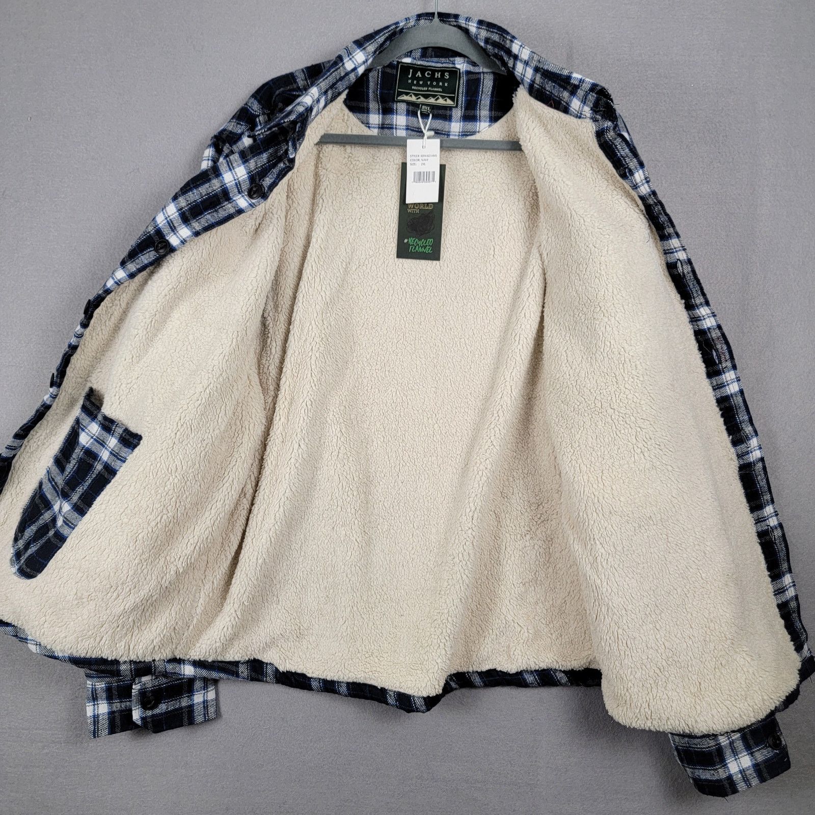JACHS NY Jachs New York Sherpa Lined Shirt Mens Sz 2XL Size US XXL / EU 58 / 5 - 10 Thumbnail