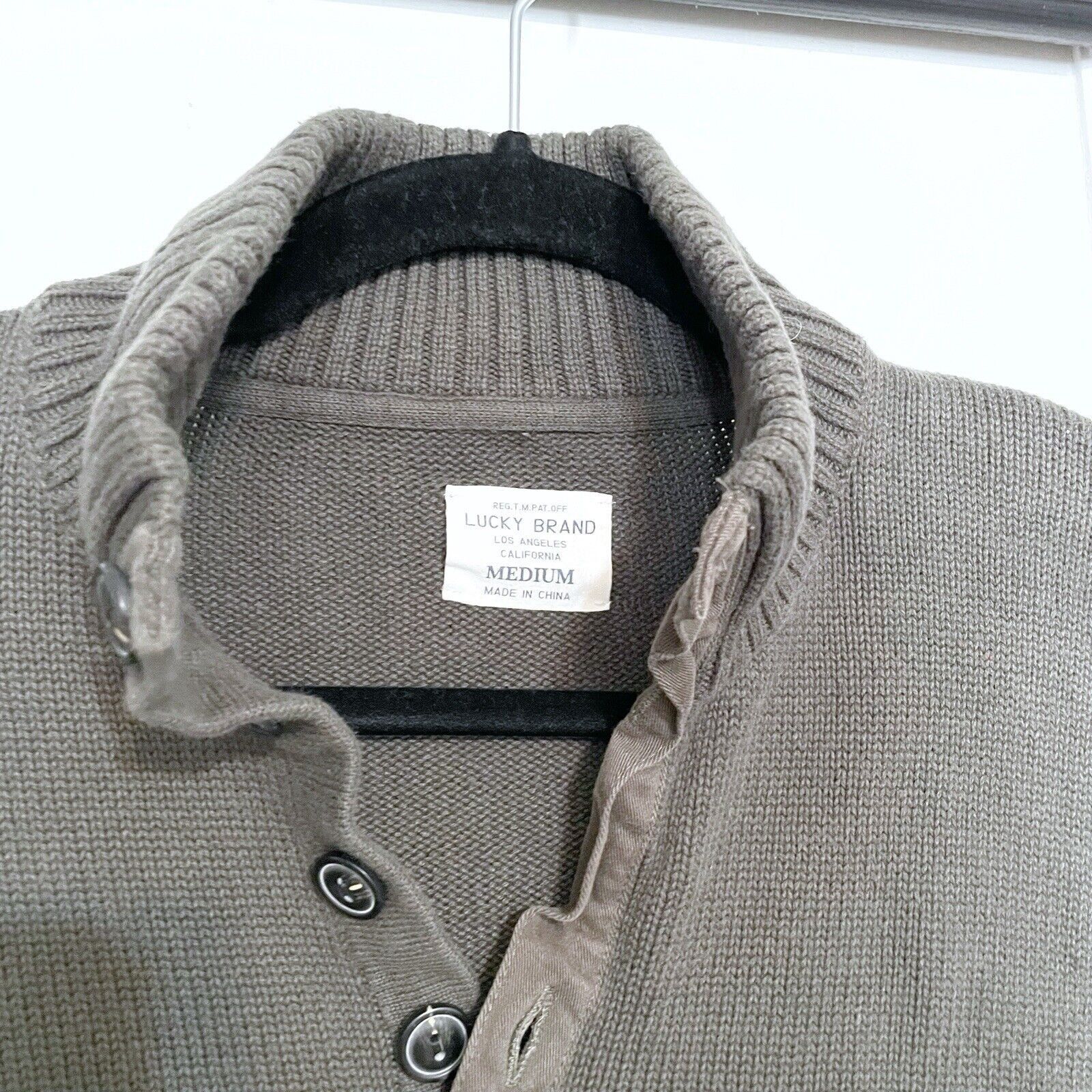 Lucky Brand Lucky Brand Ribbed Henley Sweater Army Green Men’s Medium Size US M / EU 48-50 / 2 - 2 Thumbnail