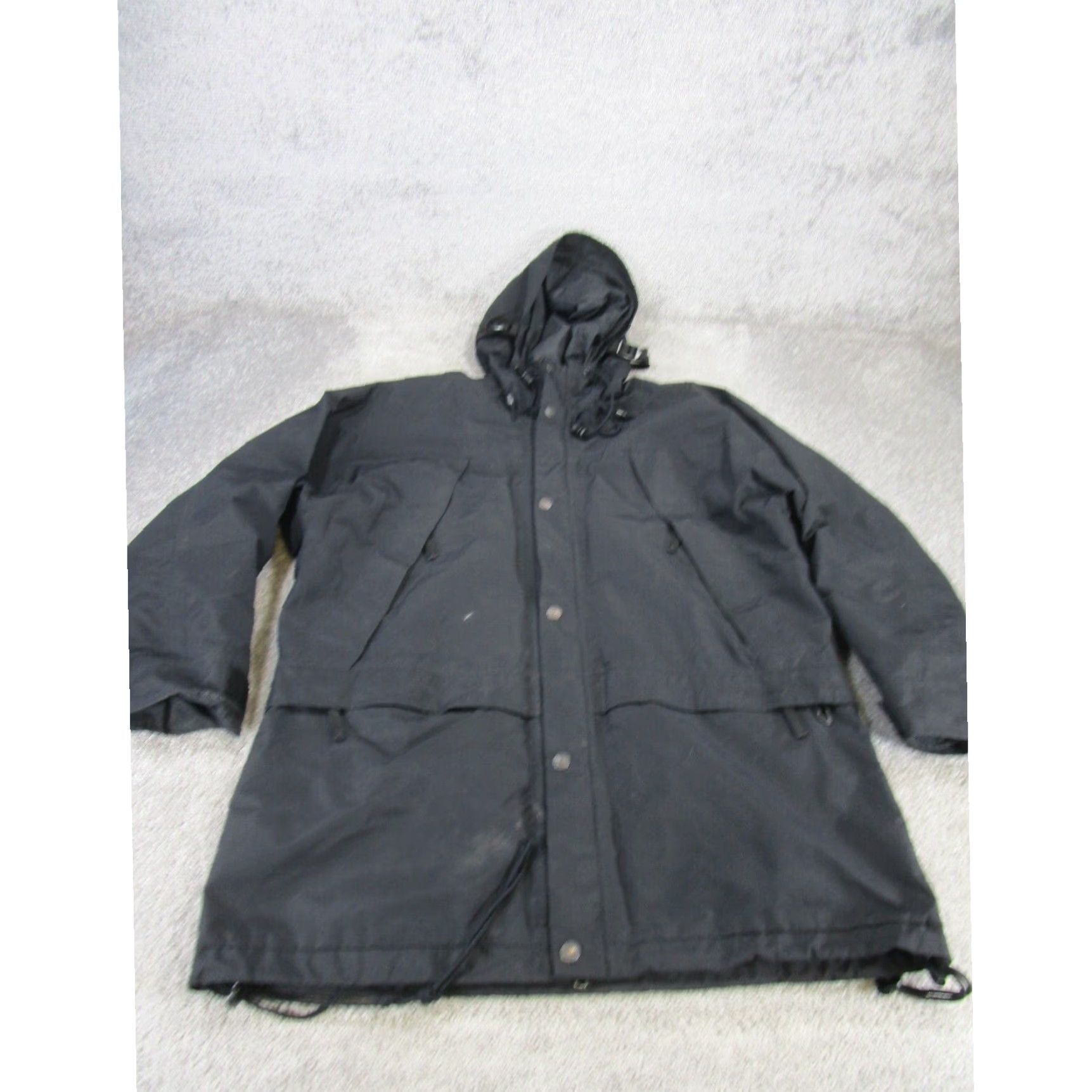 Banana Republic Softshell Overcoat Mens Small Black Nylon Jacket