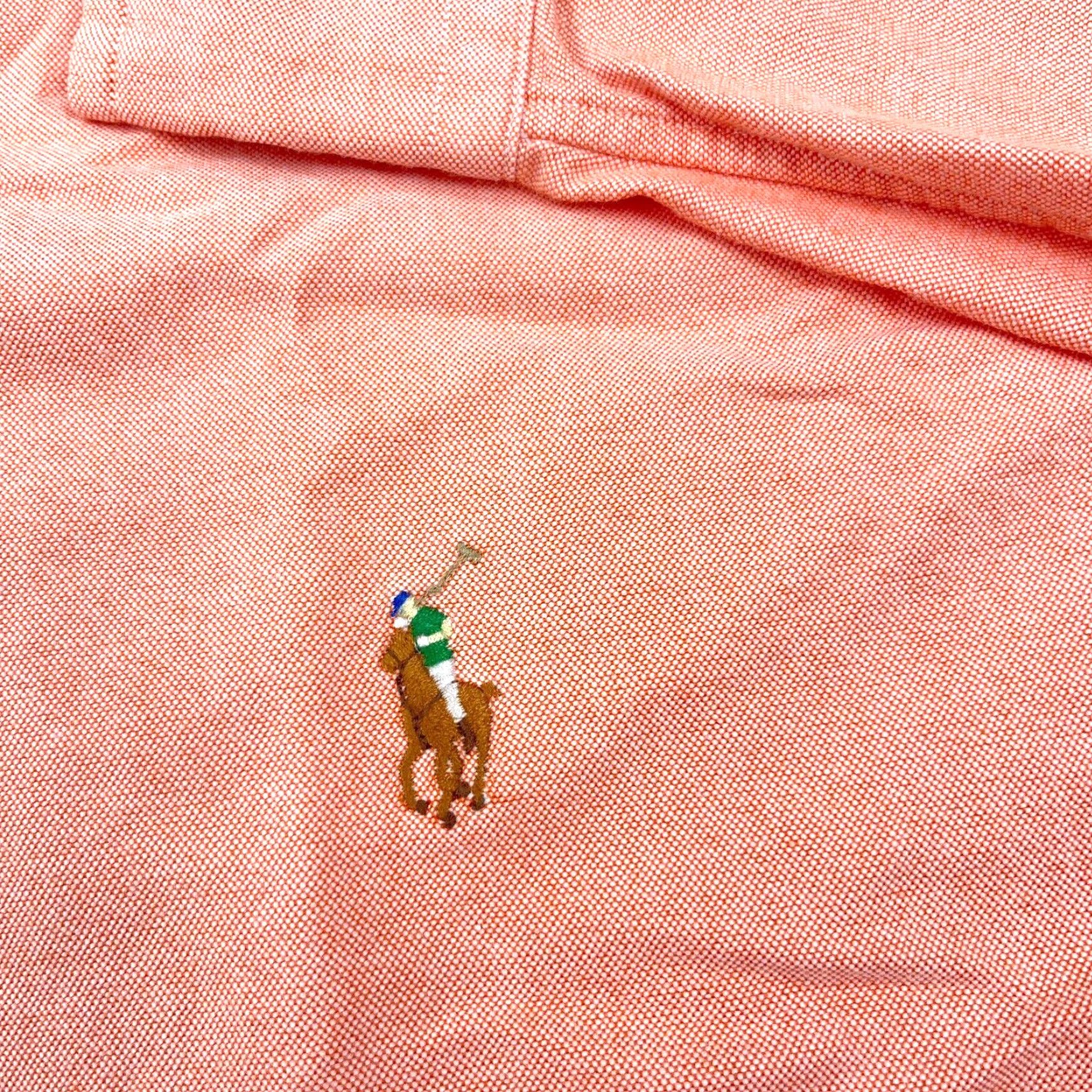 Ralph Lauren Ralph Lauren Shirt Men 17 32 Orange Button Up Oxford Cloth Dress OCBD A03 Size 46R - 4 Thumbnail