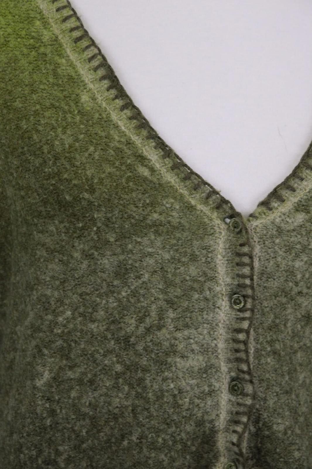 Designer Princess Goes Hollywood Green Wool Cardigan Sweater Size 42 Size M / US 6-8 / IT 42-44 - 8 Thumbnail