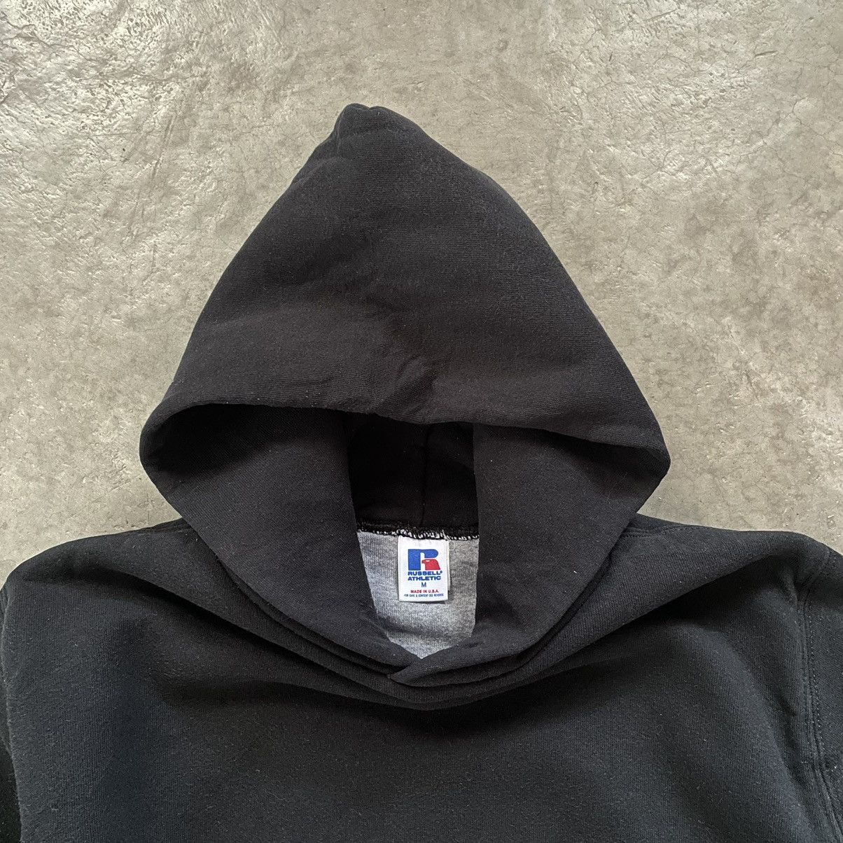 Russell Athletic × Vintage 80s Russel Black Faded double face hoodie Size US M / EU 48-50 / 2 - 3 Thumbnail