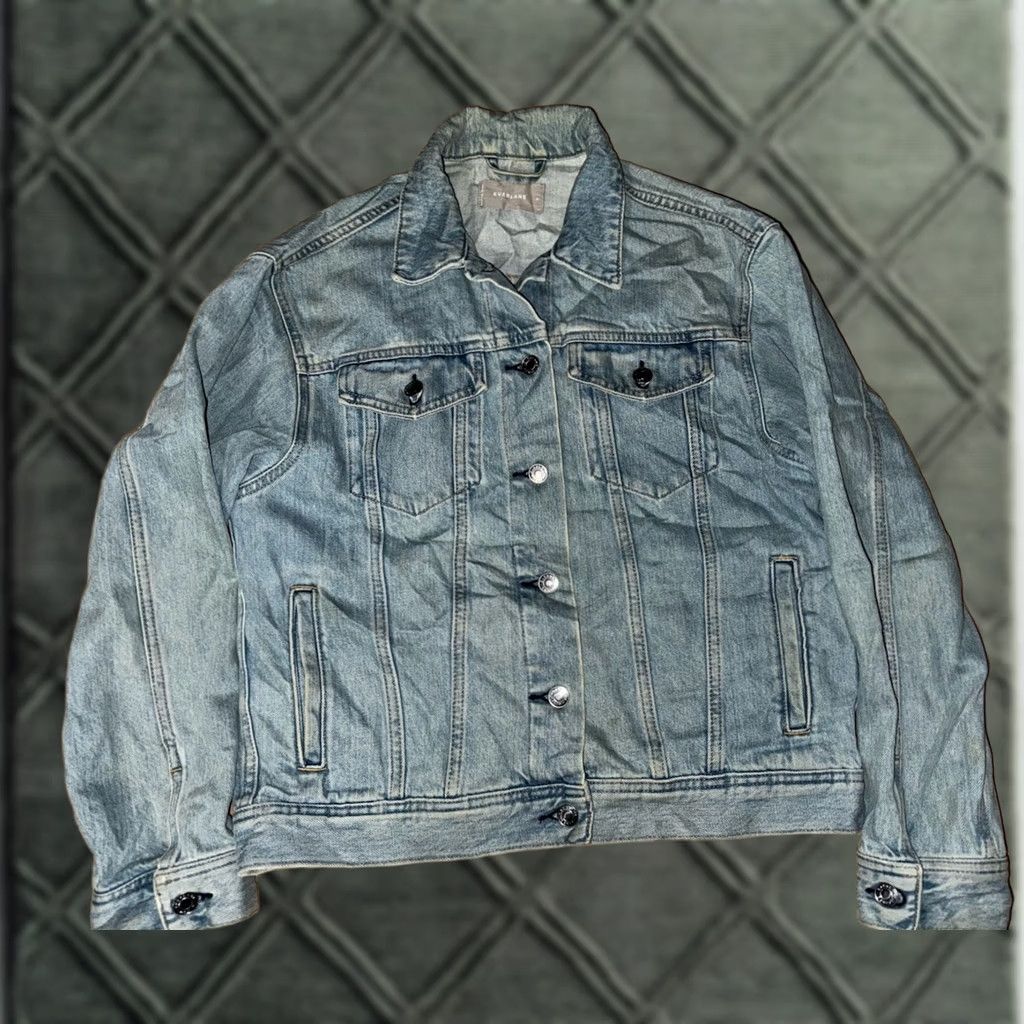 Everlane VINTAGE? No. Everlane Denim Jacket Women M Blue Cotton Classic Moto Rider GUC Jacket - Blue, Denim, Women's, Regular, Short Sleeve? Size M / US 6-8 / IT 42-44 - 1 Thumbnail