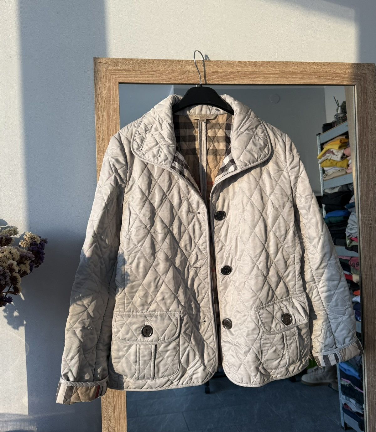 Burberry Vintage jacket quilted burberry brit gray medium Size M / US 6-8 / IT 42-44 - 1 Thumbnail