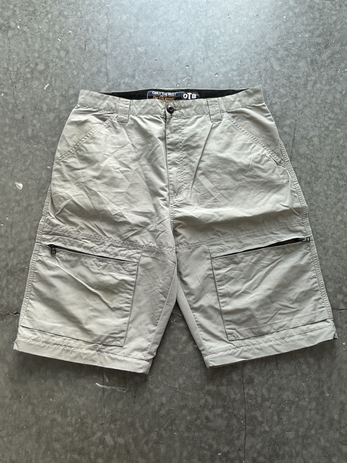 Vintage Vintage Y2K On The Brink Nylon Cargo Shorts OTB Size US 33 - 1 Thumbnail