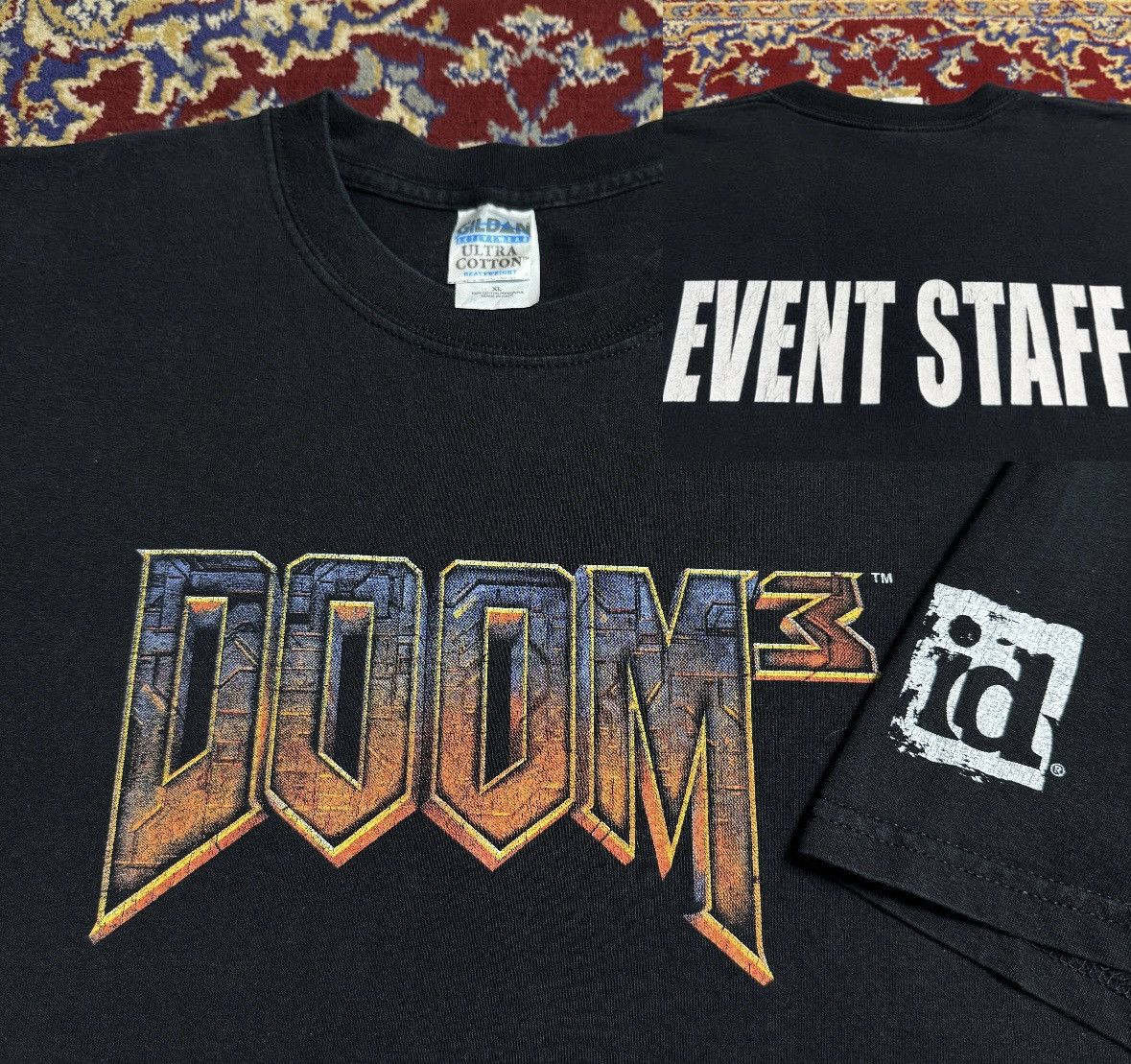 Vintage Doom 3 STAFF EVENT id Software video game promo tee