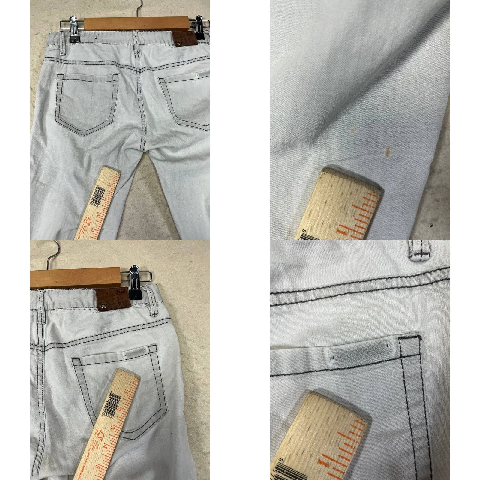 Armani Exchange Armani Exchange A/X Women Jeans Skinny Gray Size 4 Denim 5-Pocket Slimming Regular Pants Size 27" / US 4 / IT 40 - 8 Thumbnail