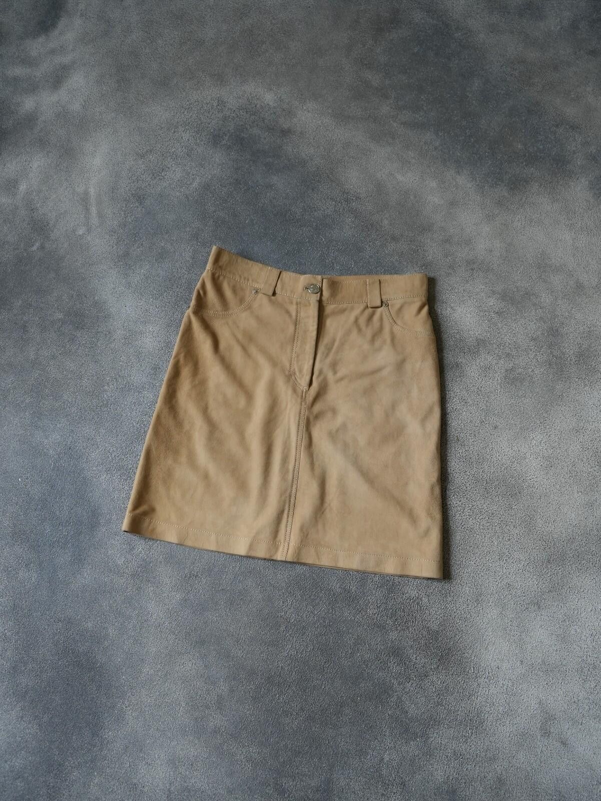 Dior S/S 2002 Christian Dior Mini Camel Pocket Logo Skirt Size 36" / US 14 / IT 50 - 2 Thumbnail