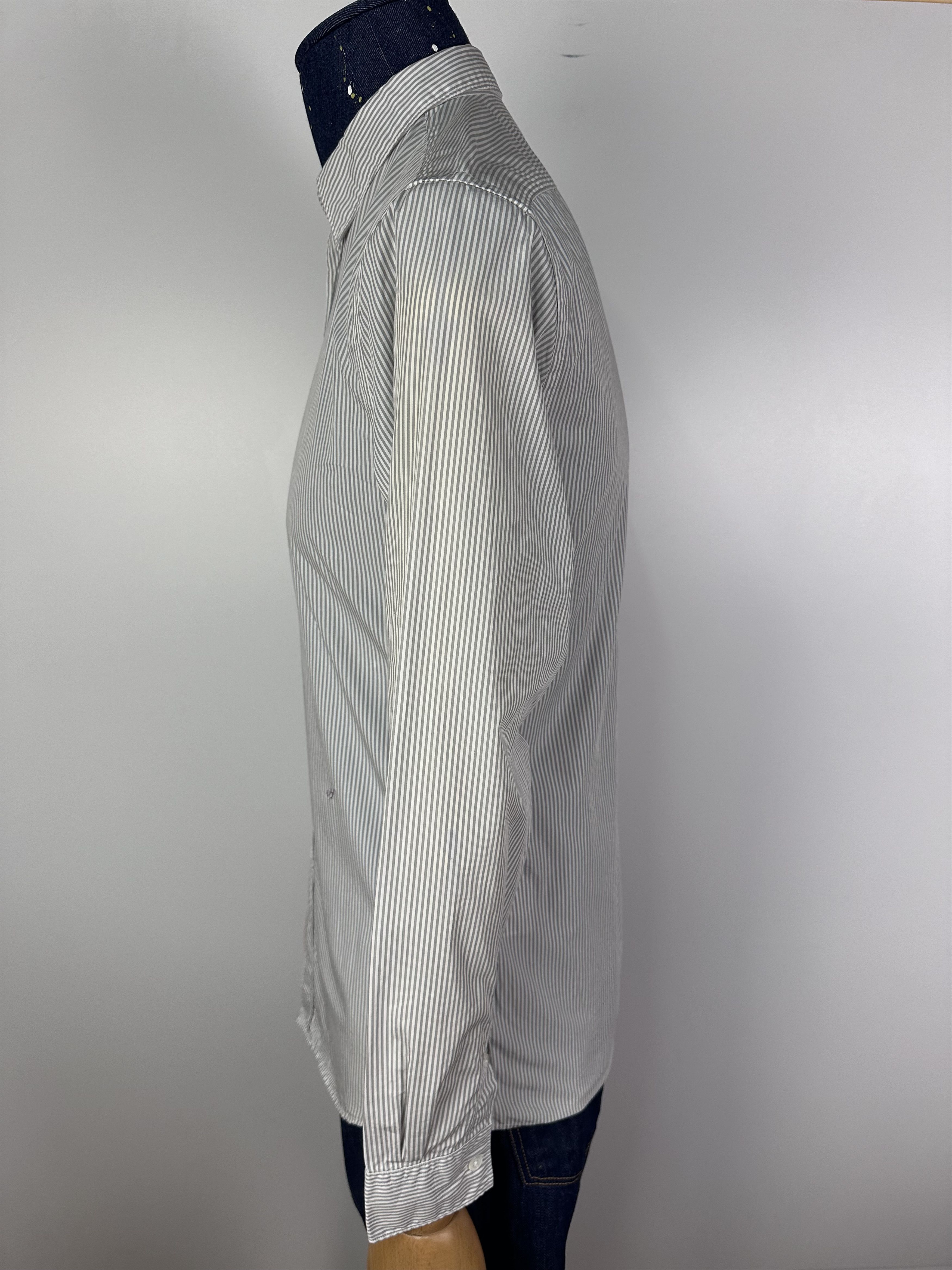 Acne Studios Acne Slim Stripe 2 Mens Shirt Long Sleeve Gray Size 46 Size US S / EU 44-46 / 1 - 6 Thumbnail