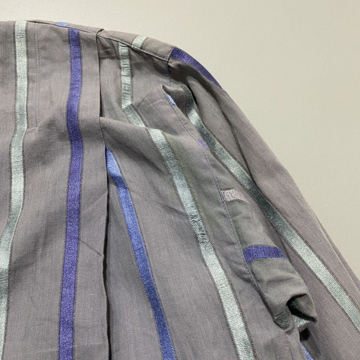 Issey Miyake 90s Issey Miyake Pleated Side Button Shirt Size US M / EU 48-50 / 2 - 8 Thumbnail